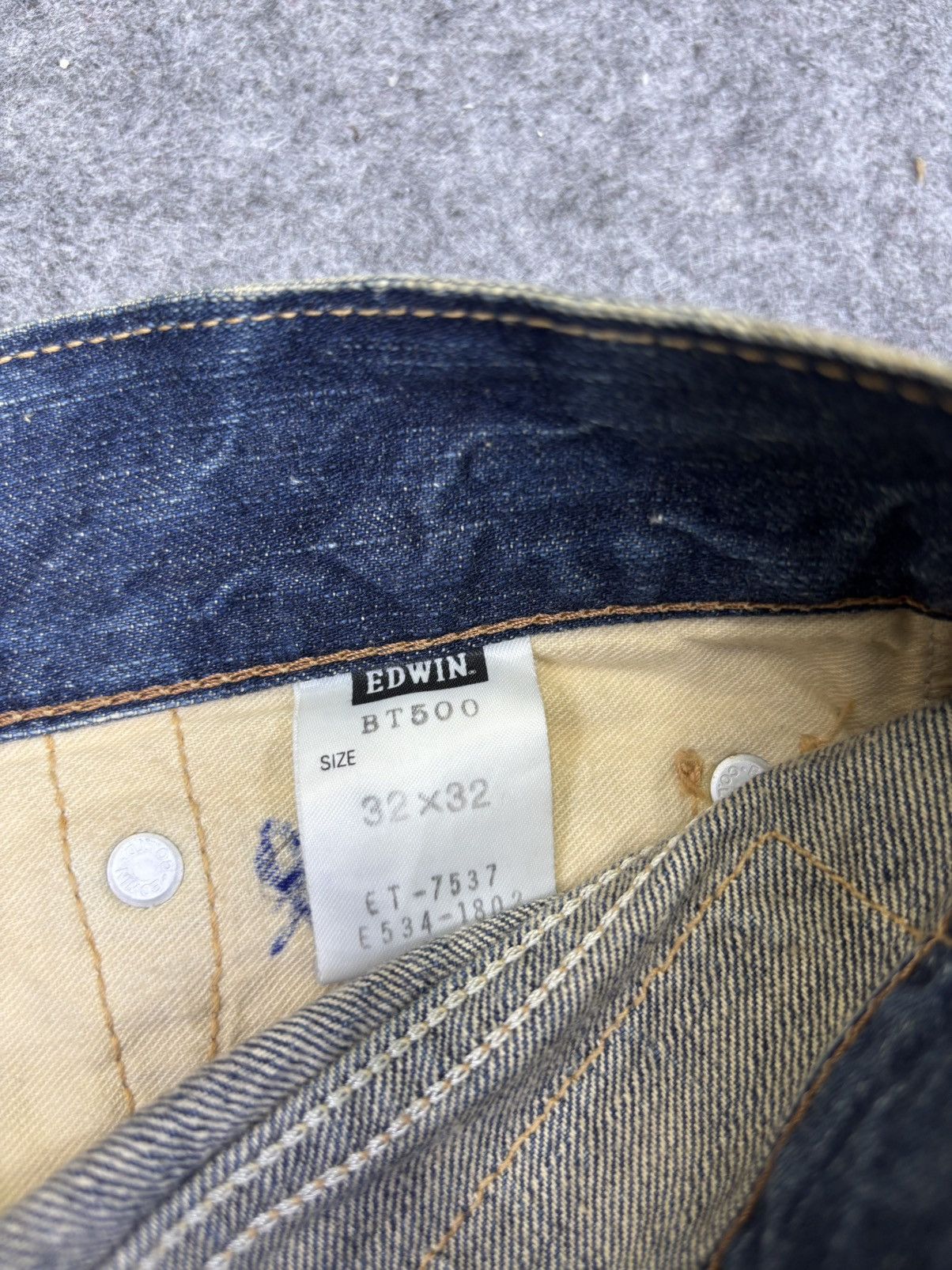 Edwin 💥Insane Flare💥Edwin Raw Fades Blue Trip Denim F842 Size US 34 / EU 50 - 14 Thumbnail
