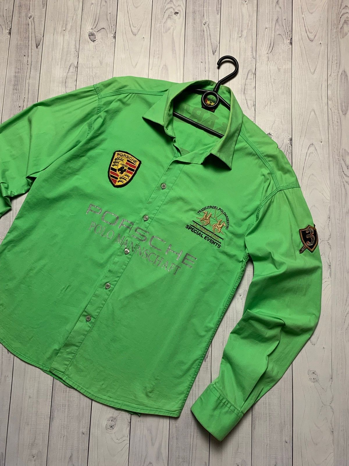 La Martina La martina porche vintage shirt long sleeve green size xl Size US XL / EU 56 / 4 - 2 Thumbnail