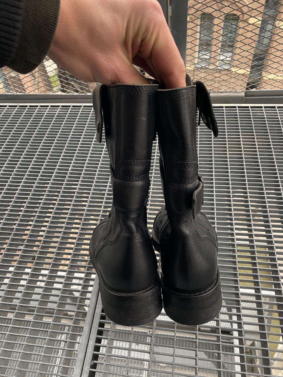 Ann Demeulemeester Ann Demeulemeester Leather Runway Biker Boots Size US 7 / IT 37 - 15 Thumbnail