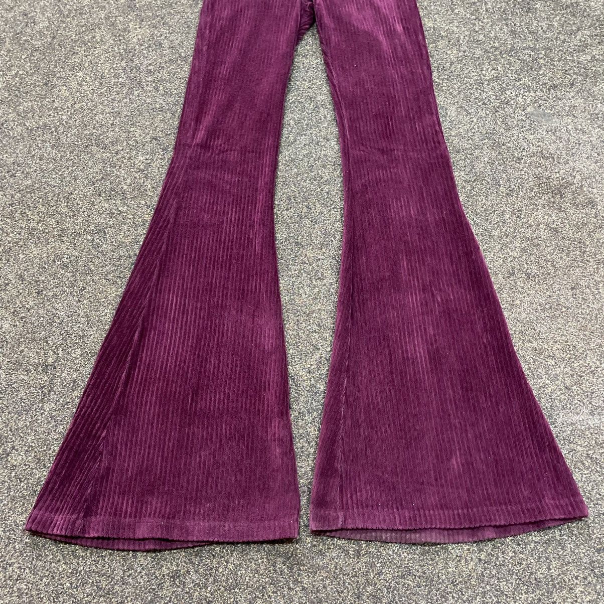 Vintage Vintage Y2K Flared Pants Purple Rave Aesthetic Archive Boxy Size 34" / US 12 / IT 48 - 3 Thumbnail