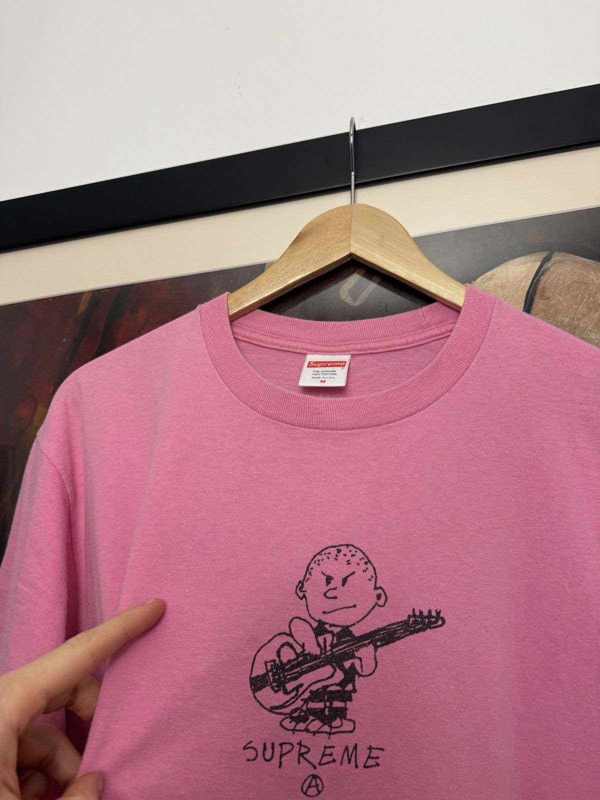 Supreme Supreme cartoon guitar anarchy print pink skate streetwear Size US M / EU 48-50 / 2 - 2 Thumbnail