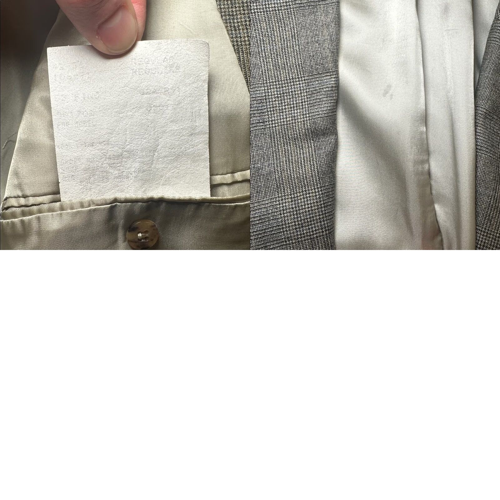 Vintage Samuelsohn Blazer Wool Glen Check Plaid 2 Piece - 42R Mens Regular Brown Blazer Sport Jacket Size 42R - 8 Thumbnail