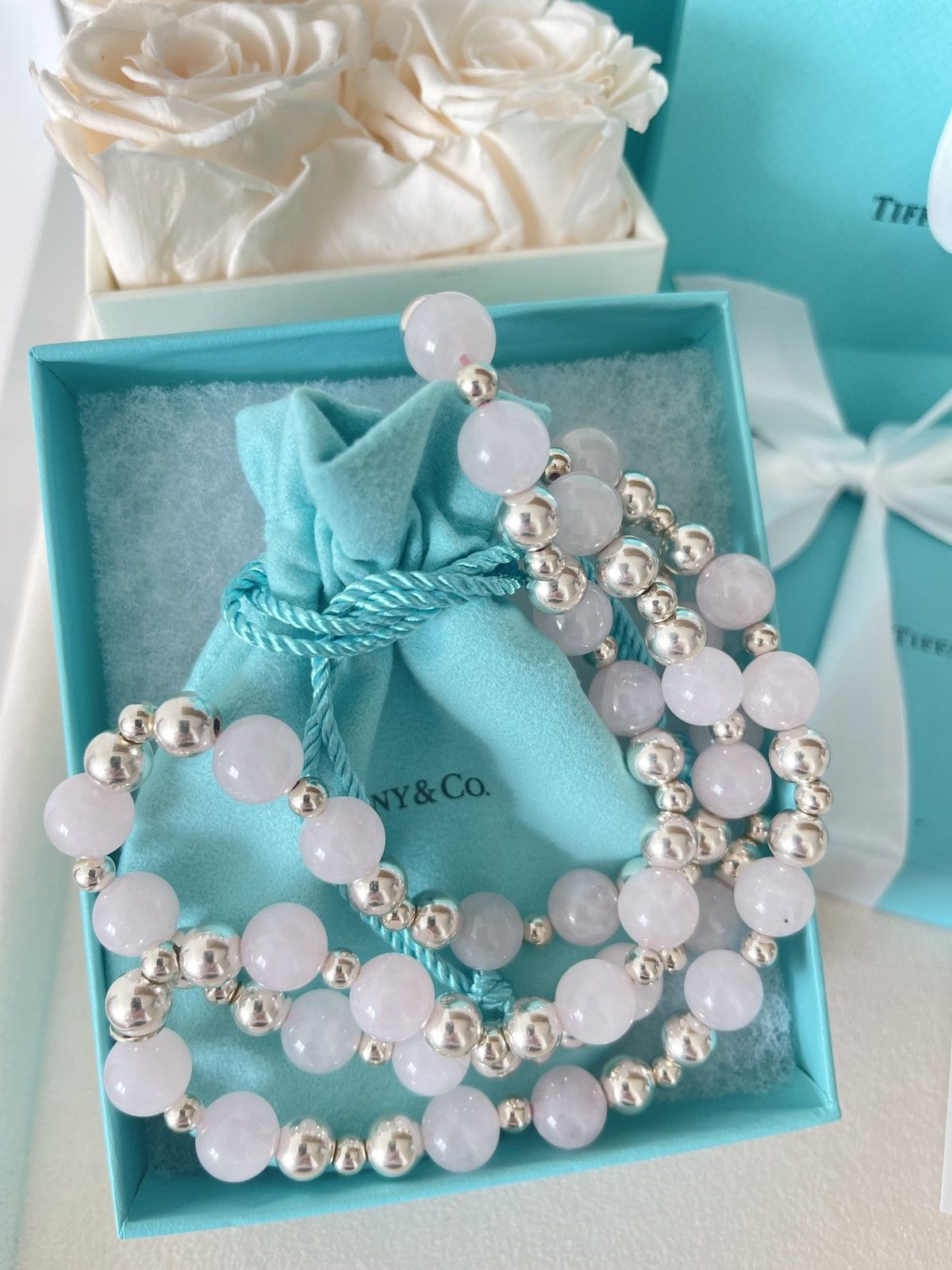 Tiffany & Co. Vintage Tiffany & Co. Pink Quartz Silver Beads Necklace 30” Size ONE SIZE - 10 Thumbnail