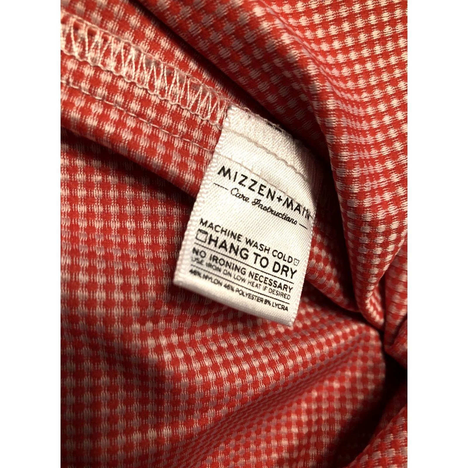 Mizzen+Main MIZZEN+MAIN - XL TALL Plaid Checked Shirt - Button-Up - Red / White - Long Sleeve - Big & Tall - Men's Mens Shirt XLT EXCELLENT Size US XL / EU 56 / 4 - 6 Thumbnail