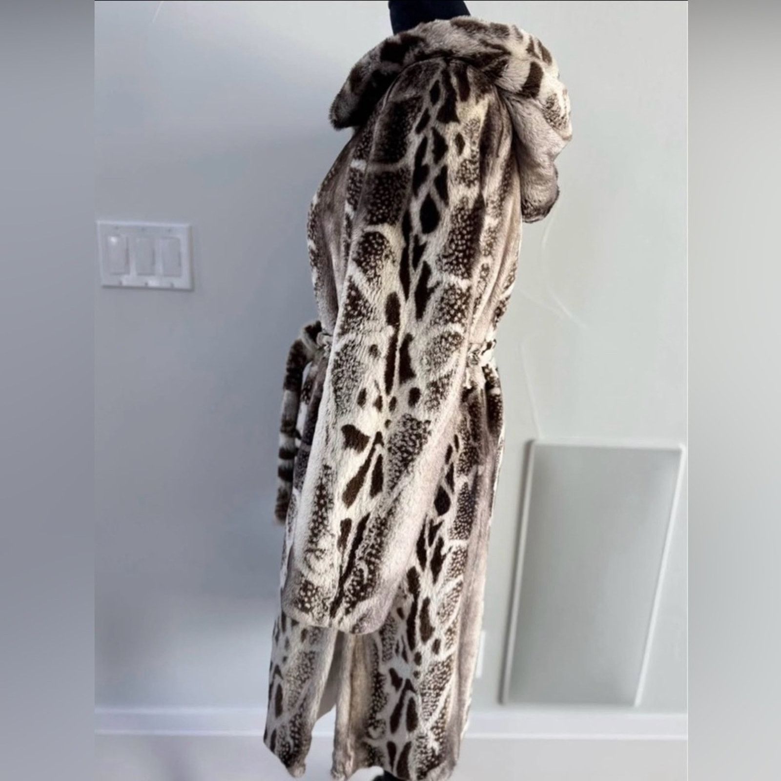 Other Elegant Animal Print Mink Long Fur Coat size S Size S / US 4 / IT 40 - 4 Thumbnail