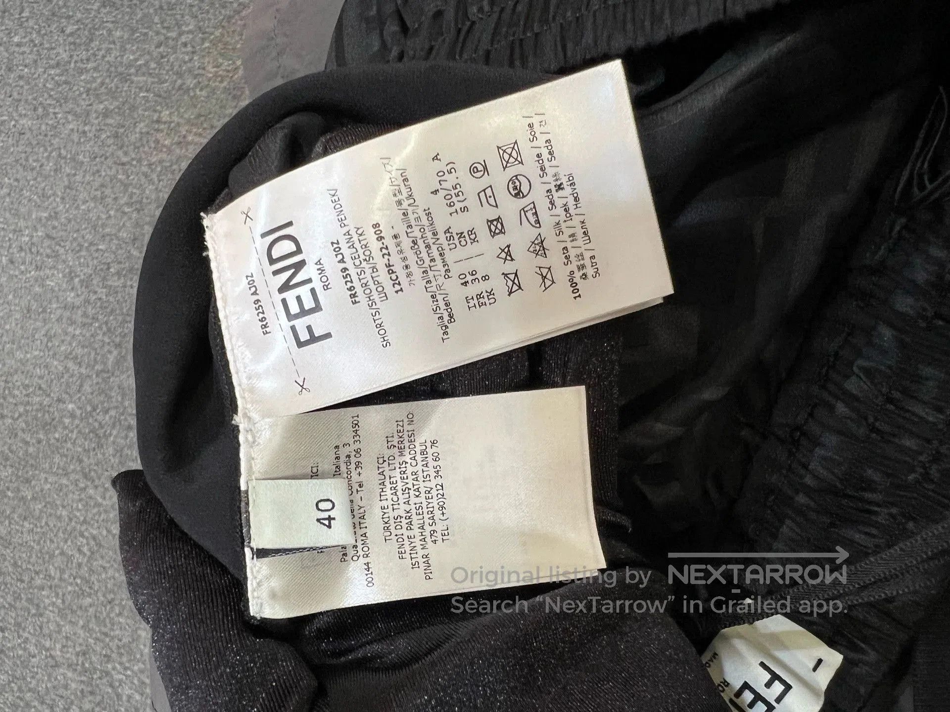 Fendi Fendi Black Patterned Shorts Size 40. Size US 40 / EU 56 - 4 Thumbnail