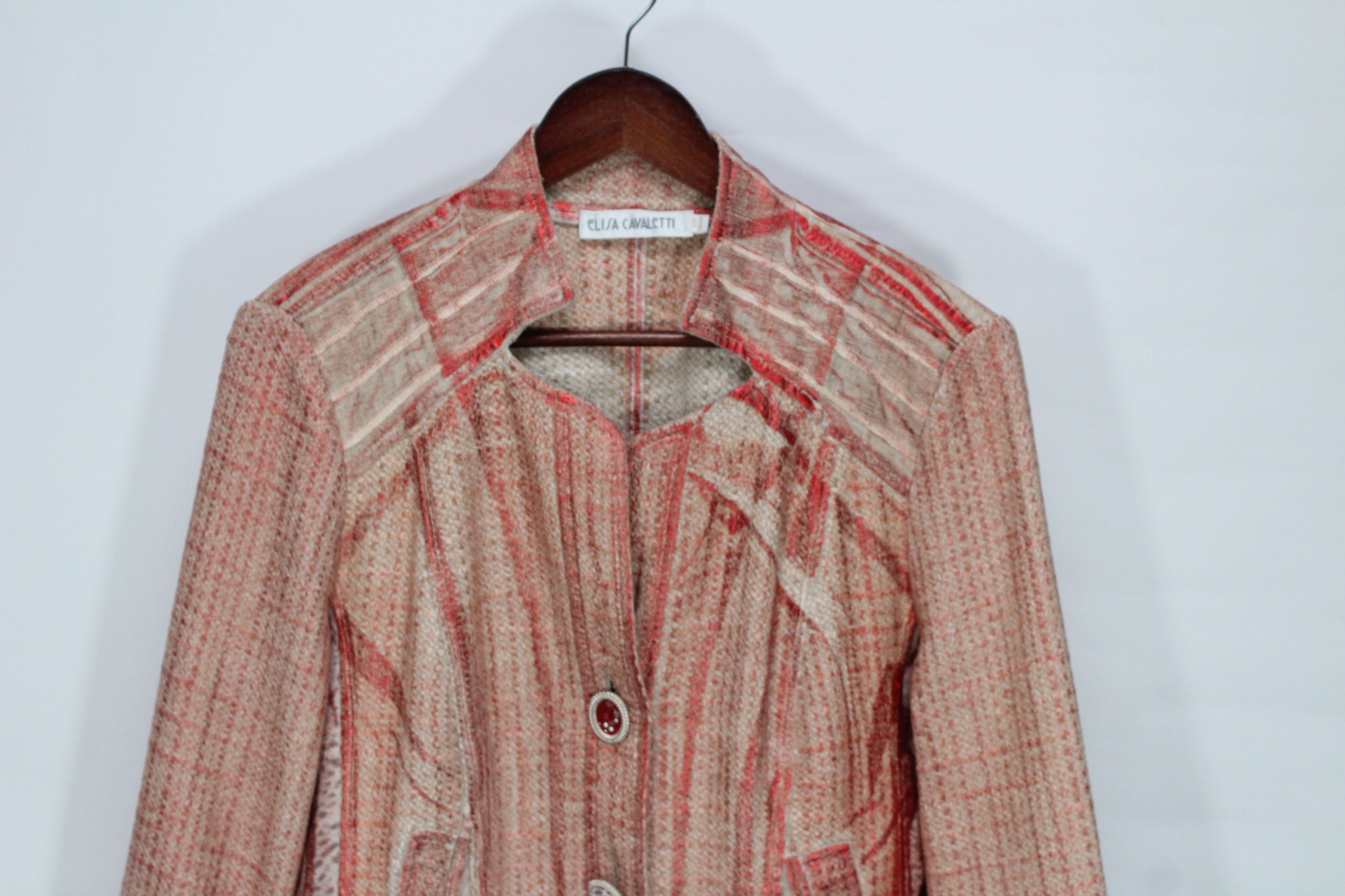 Elisa Cavaletti Elisa Cavaletti Archival Textured Boho Artisan Jacket Unique Size L / US 10 / IT 46 - 3 Thumbnail