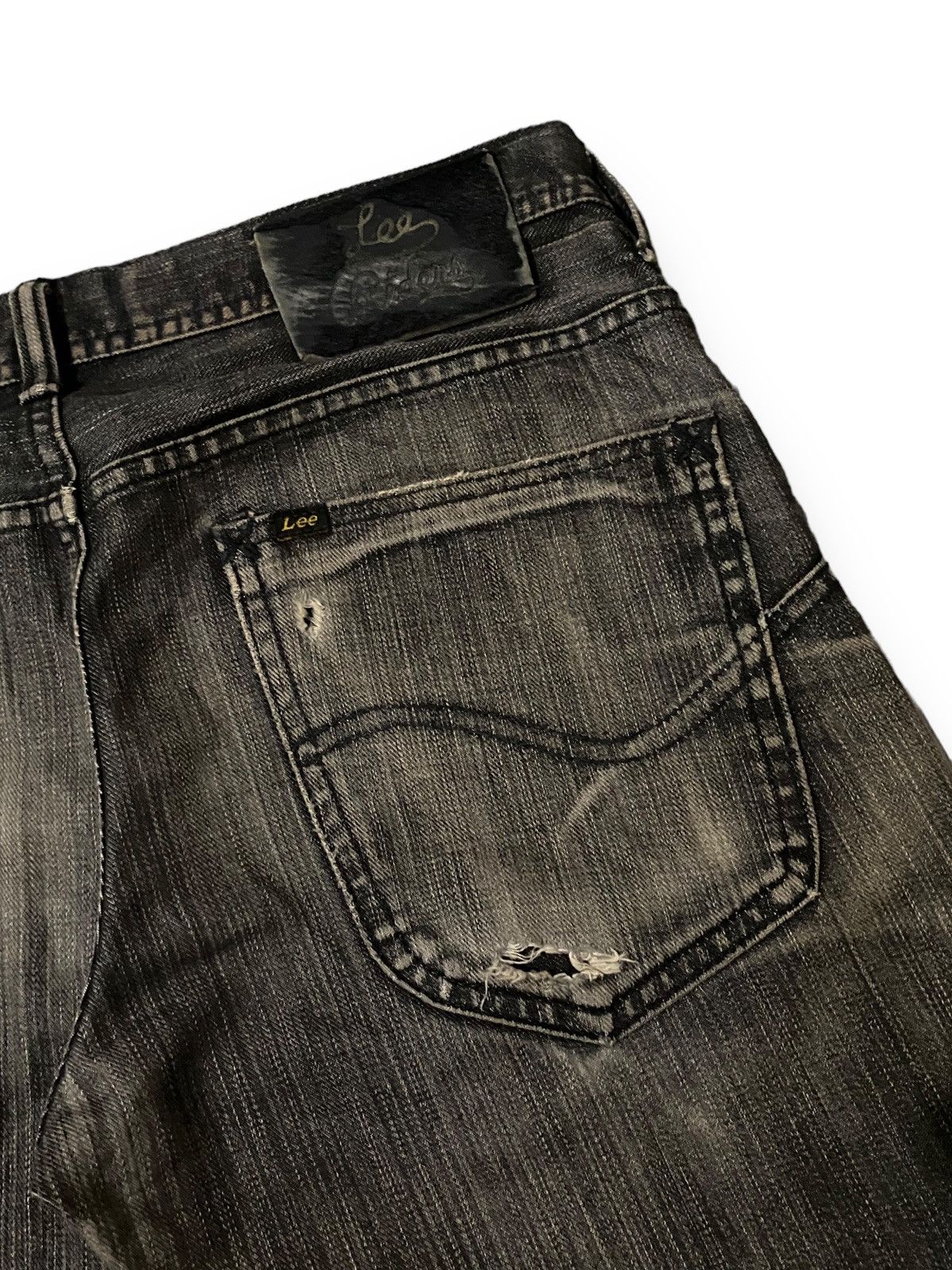 Japanese Brand Vintage Lee Riders Classic Retro Ripped Jeans Denim Size US 36 / EU 52 - 12 Thumbnail