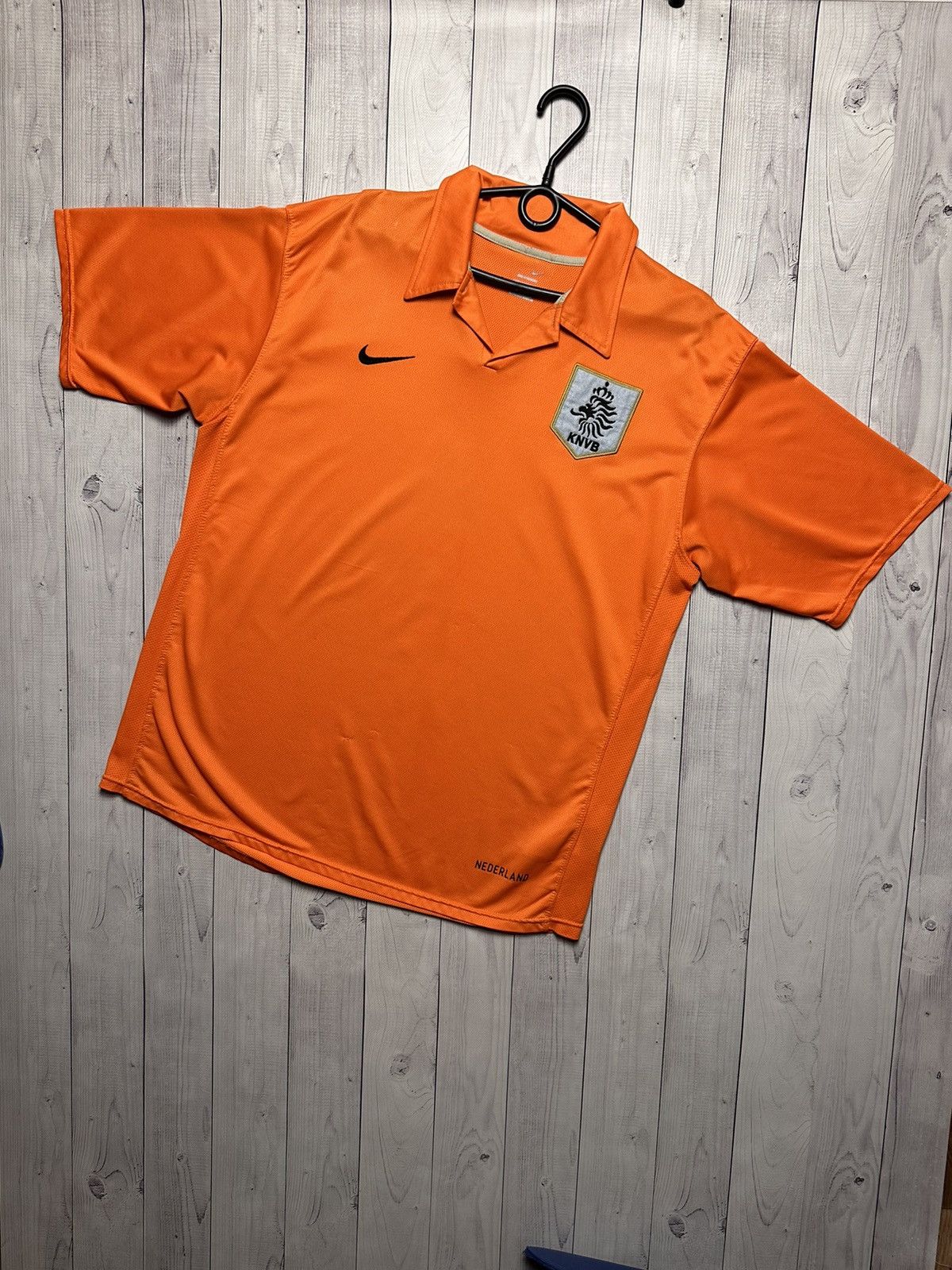 Nike × Vintage Vintage Nike Nederland soccer jersey size XL logo orange Size US XL / EU 56 / 4 - 1 Thumbnail