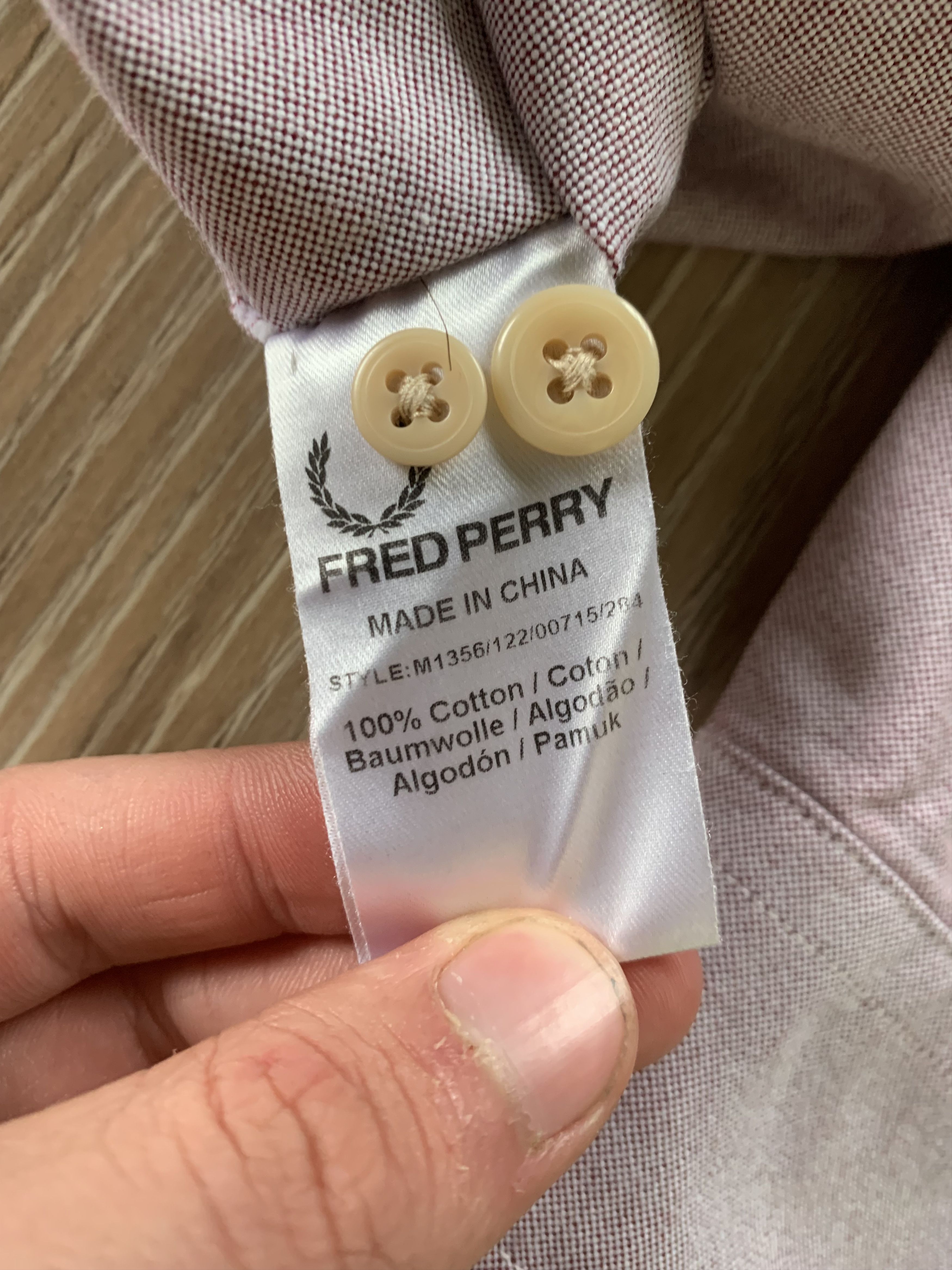 Designer × Fred Perry Fred Perry Cotton Longsleeve Shirt Size US S / EU 44-46 / 1 - 7 Thumbnail
