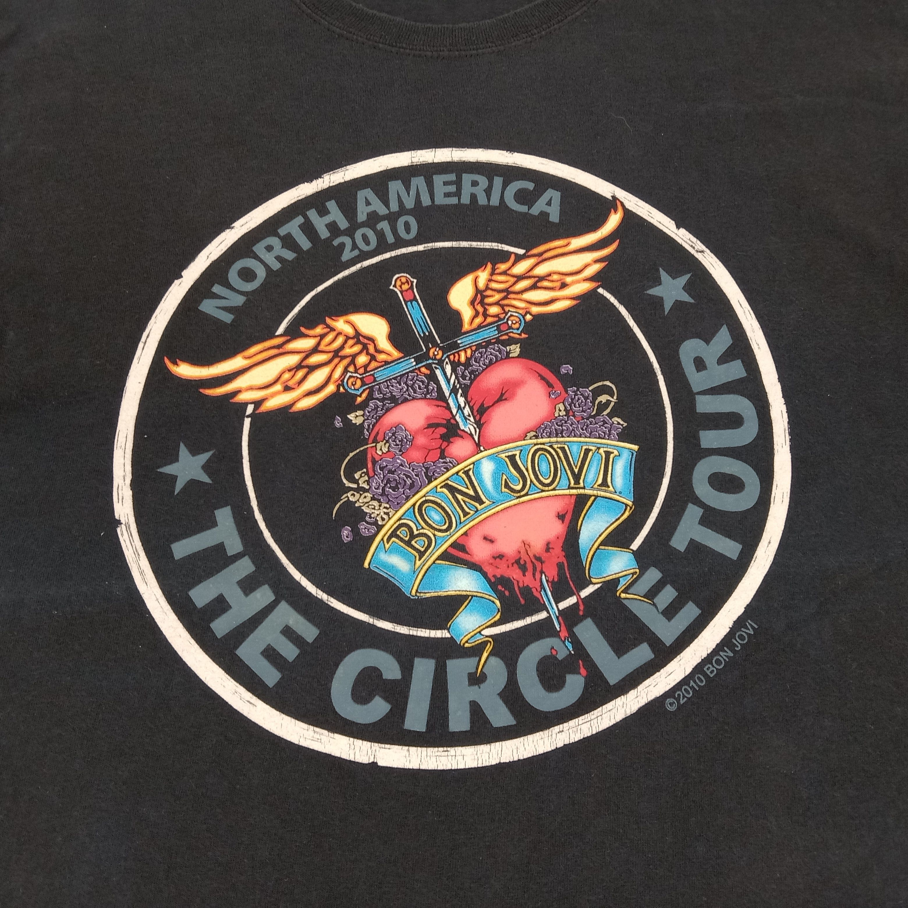 Band Tees × Vintage Bon Jovi Rock Band Music Tour Vintage Tshirt Size US L / EU 52-54 / 3 - 2 Thumbnail