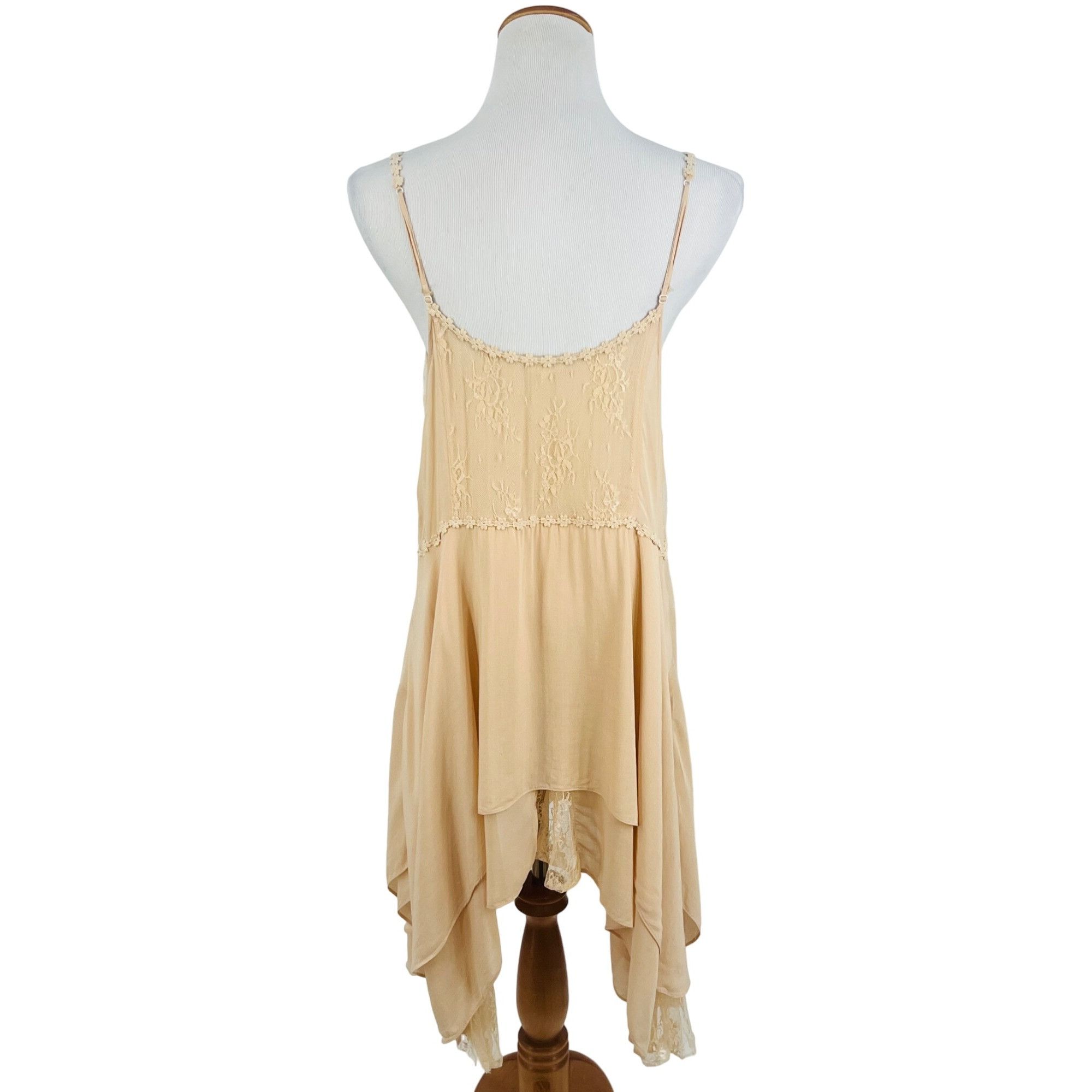 Free People RARE Free People Pieced Together Mini Slip Dress Tunic | Gru Size L / US 10 / IT 46 - 8 Thumbnail