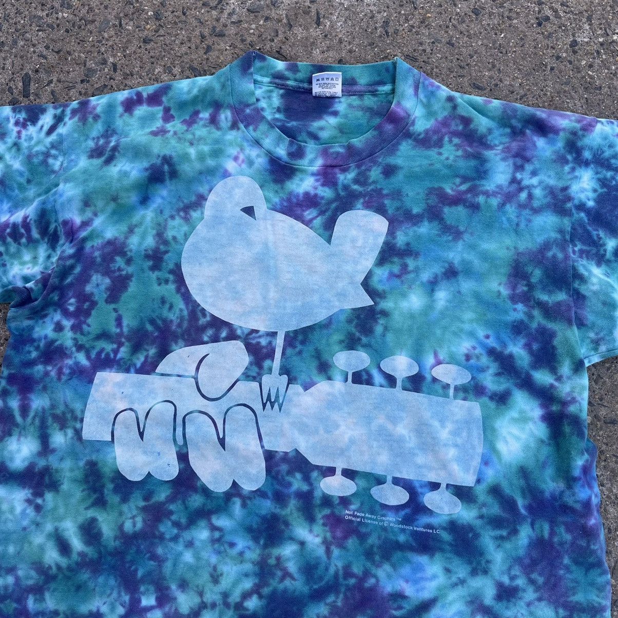 Band Tees Vtg 94 WOODSTOCK Music Festival Single Stitch Tye Dye Shirt Size US XL / EU 56 / 4 - 2 Thumbnail
