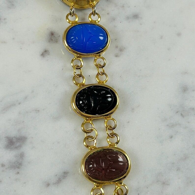 Other Vintage 1980s Majestine Swiss Made Gold Tone Scarab Watch Size ONE SIZE - 7 Thumbnail