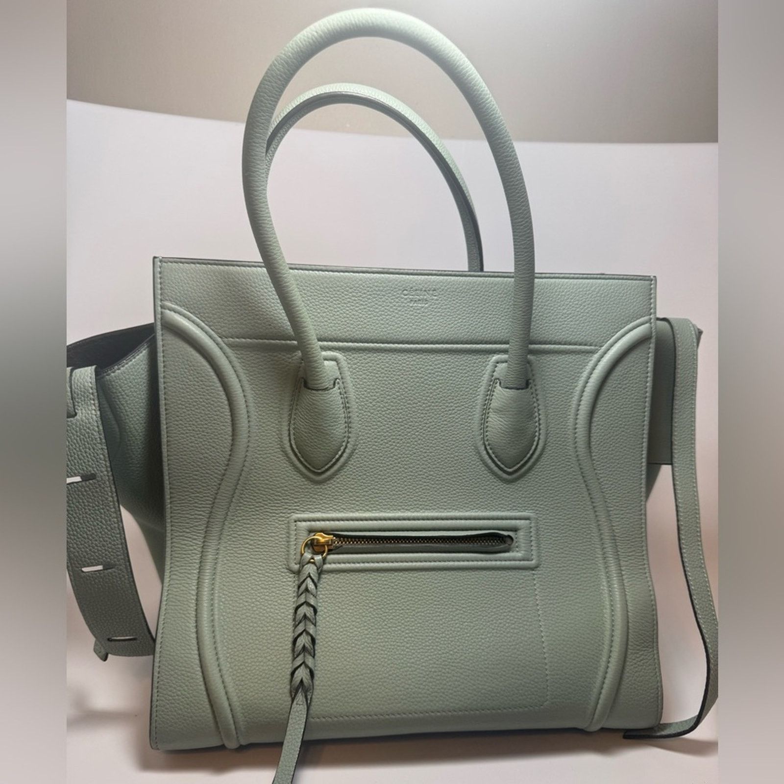 Celine Céline Phantom Tote Medium in Jade Green (Eucalyptus) W/Tag Size ONE SIZE - 3 Thumbnail