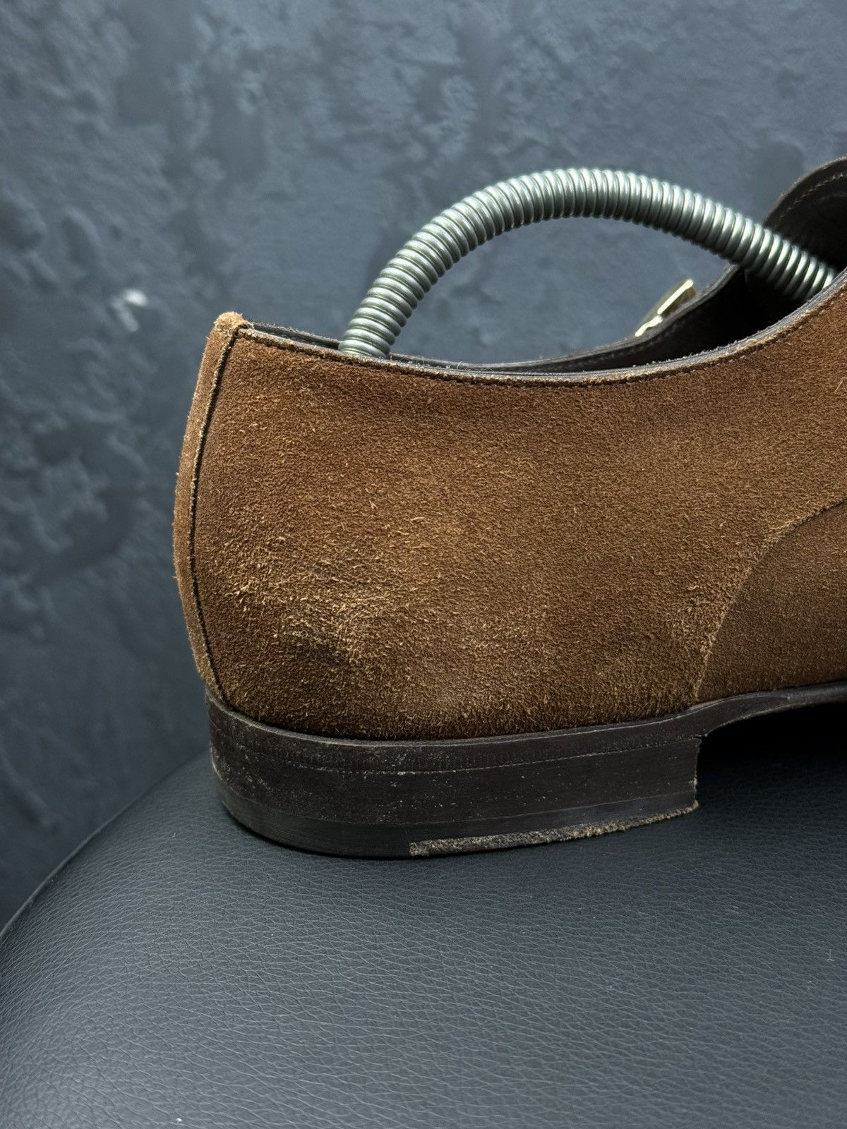 Santoni SANTONI Suede Monk Double Monk Strap Loafer Mens Size 8 Size US 8 / EU 41 - 9 Thumbnail