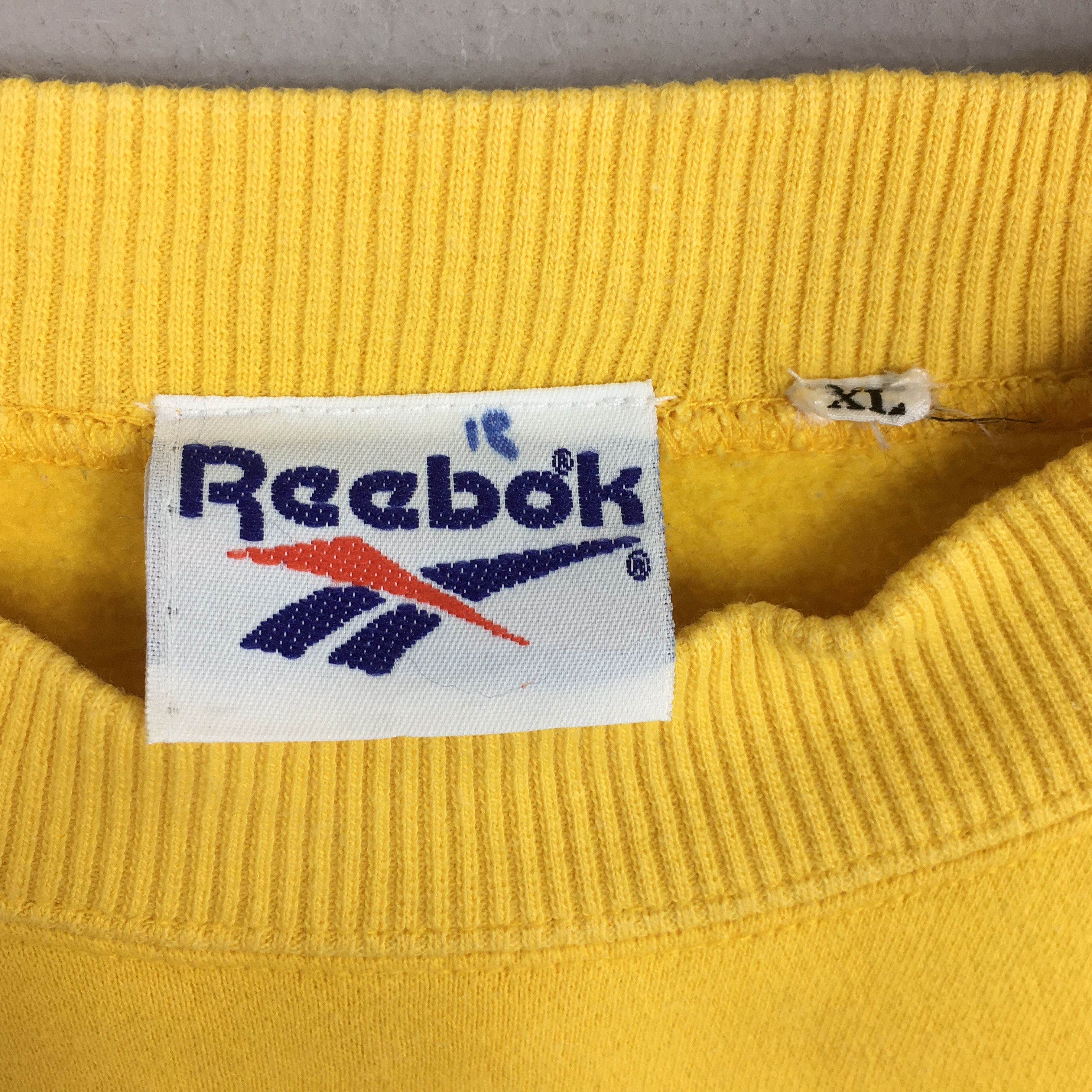 Reebok Vintage 90's Reebok Classic Yellow Sweatshirt XLarge Size US XL / EU 56 / 4 - 5 Thumbnail
