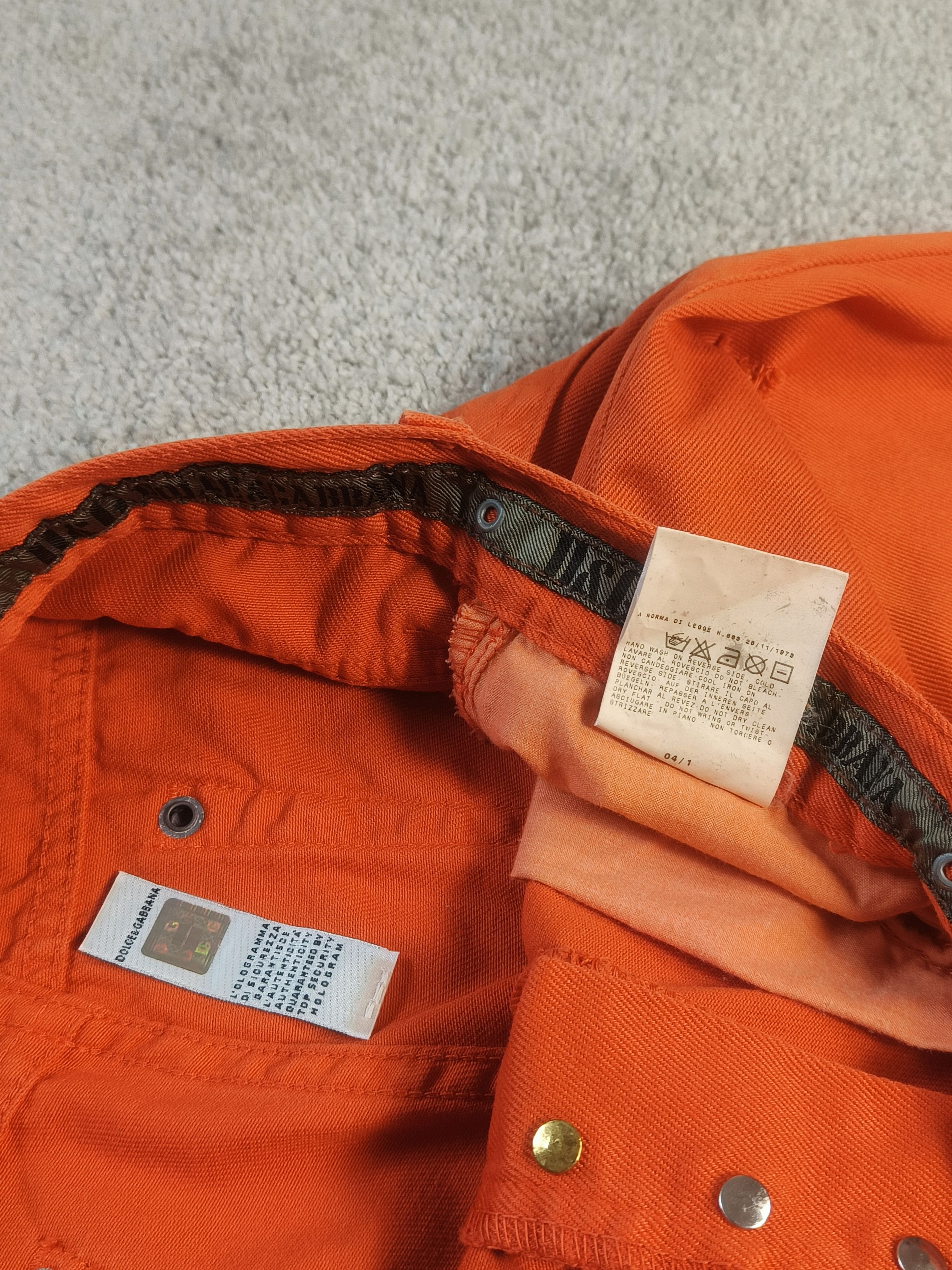 Dolce & Gabbana Dolce & Gabbana 2000s Orange Distressed Denim Jeans Size US 34 / EU 50 - 5 Thumbnail