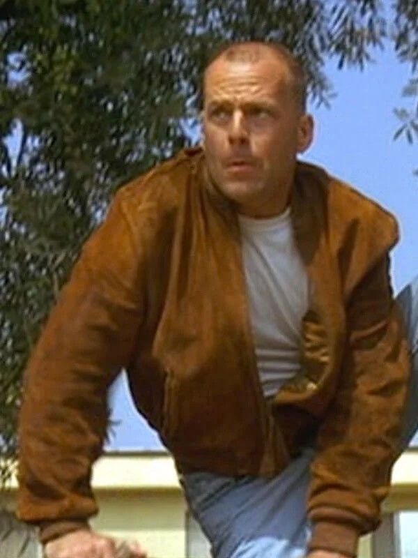 image of Seahop Suede Leather Jacket in Brown, Men's (Size Large)