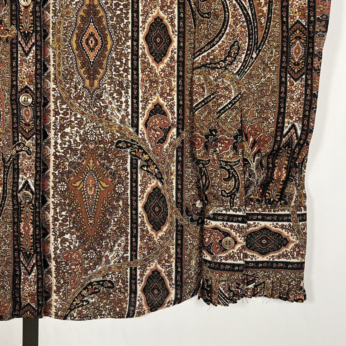 Celine |[ SS20 Celine Paisley Wool-Blend Blouse ]| Size US S / EU 44-46 / 1 - 6 Thumbnail