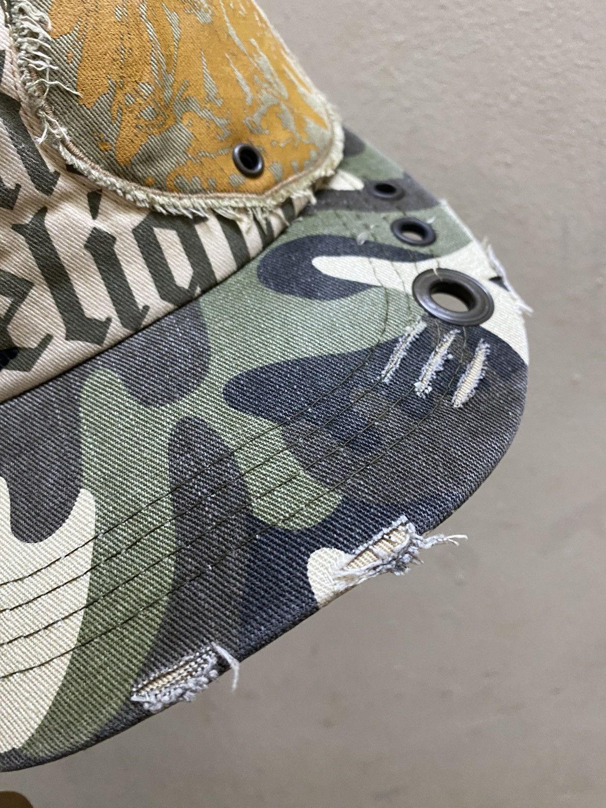 Other Avant Garde Distressed Frog Camo Trucker Hat Size ONE SIZE - 3 Thumbnail