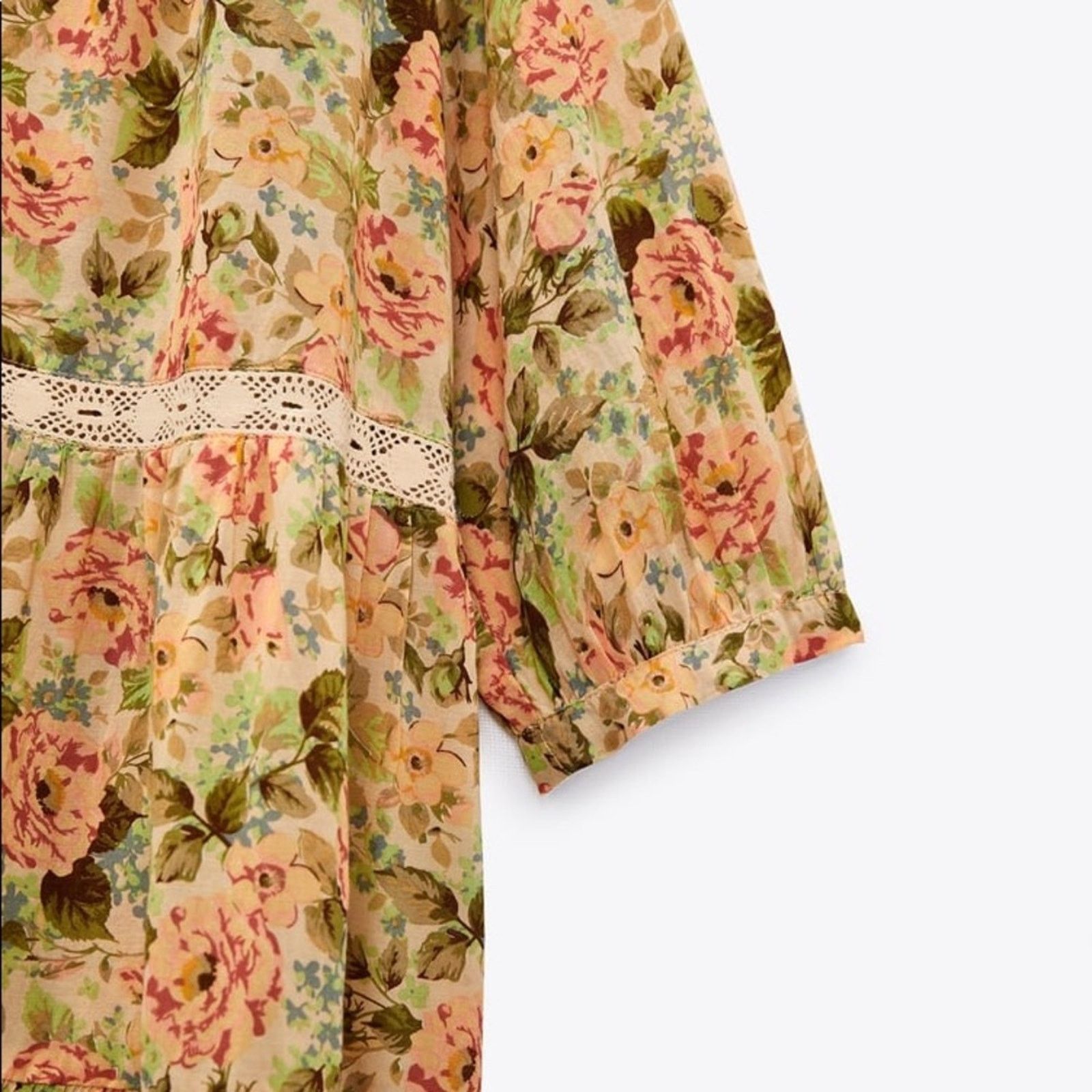 Zara ZARA FLORAL PRINT DRESS MULTICOLORED Size M / US 6-8 / IT 42-44 - 13 Thumbnail