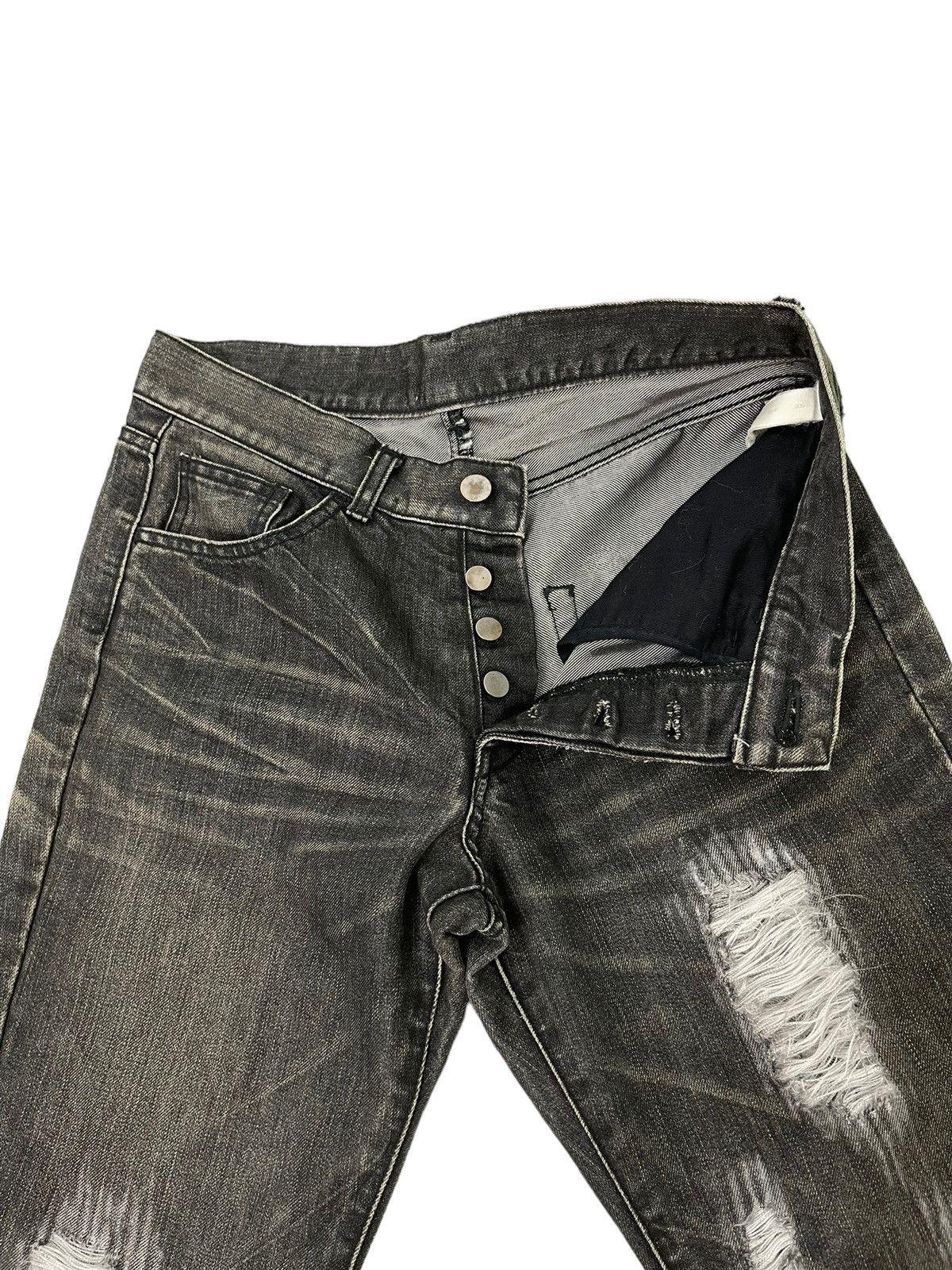 Japanese Brand Flare Jeans WJK Japan Curv Leg Distress Boot Cut 6🟦3 Size US 30 / EU 46 - 10 Thumbnail