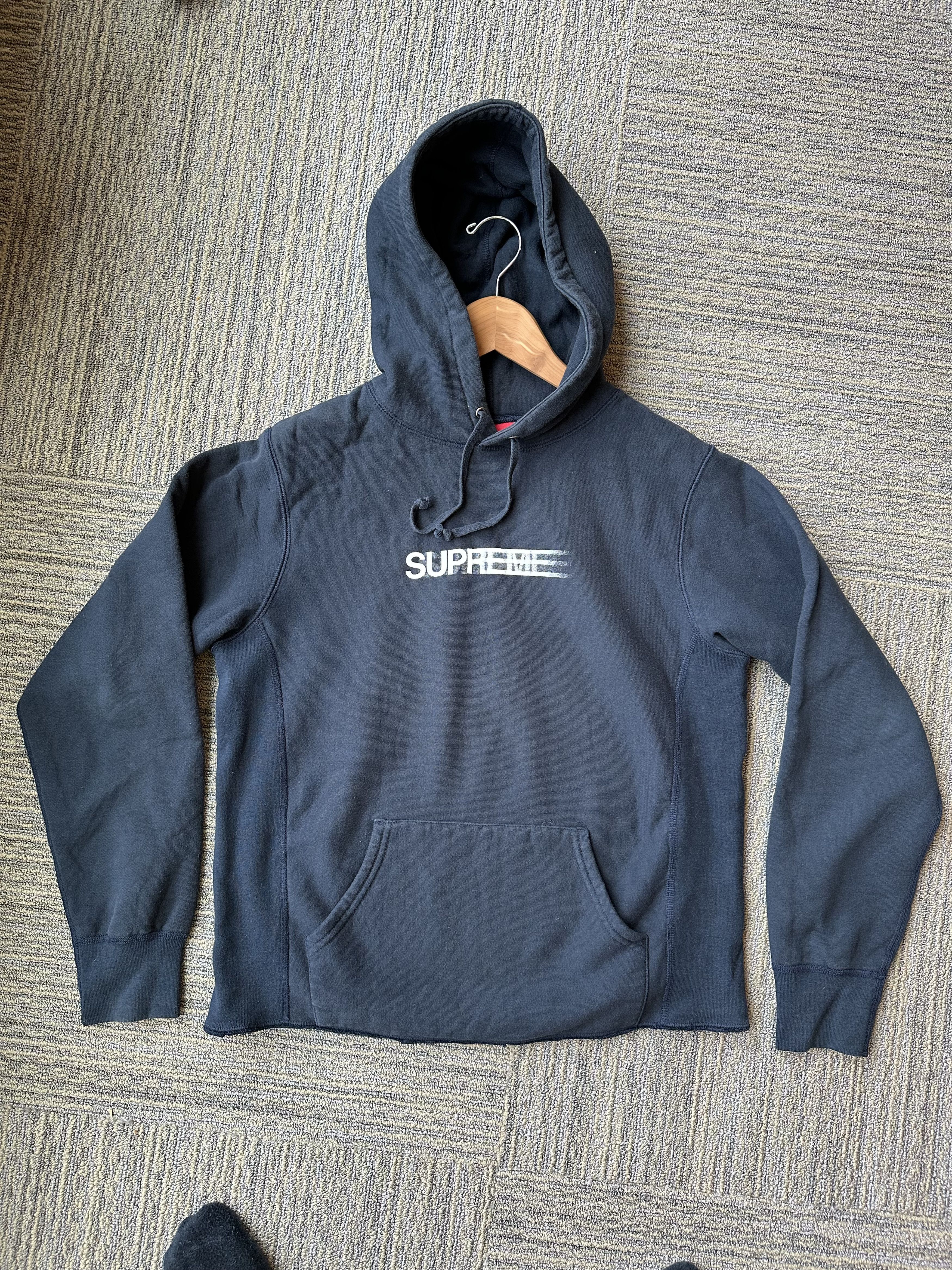 supreme motion logo hooded black M