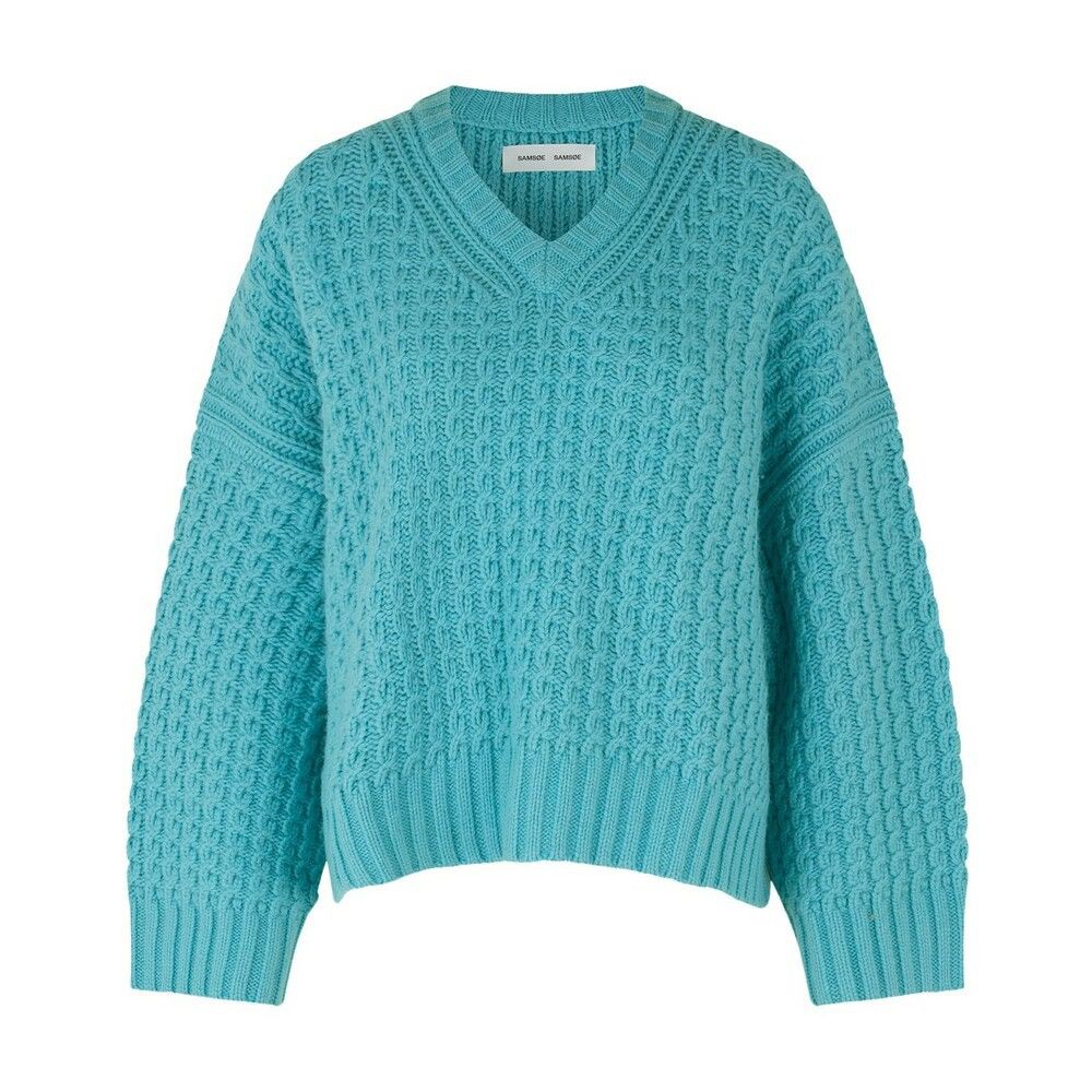 Samsoe Samsoe BNWOT SAMSOE SAMSOE M Light Blue Aline V neck knit wool Size M / US 6-8 / IT 42-44 - 1 Thumbnail