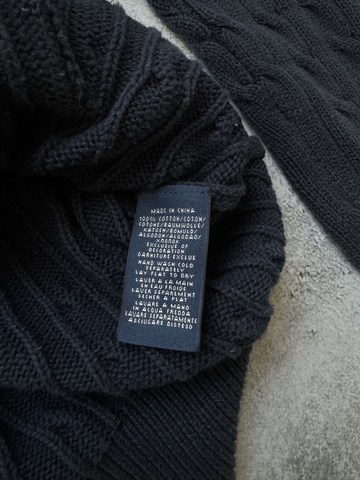 Polo Ralph Lauren × Vintage Vintage Polo Ralph Lauren Cable-Knit Cardigan Dark Blue Size US M / EU 48-50 / 2 - 6 Thumbnail