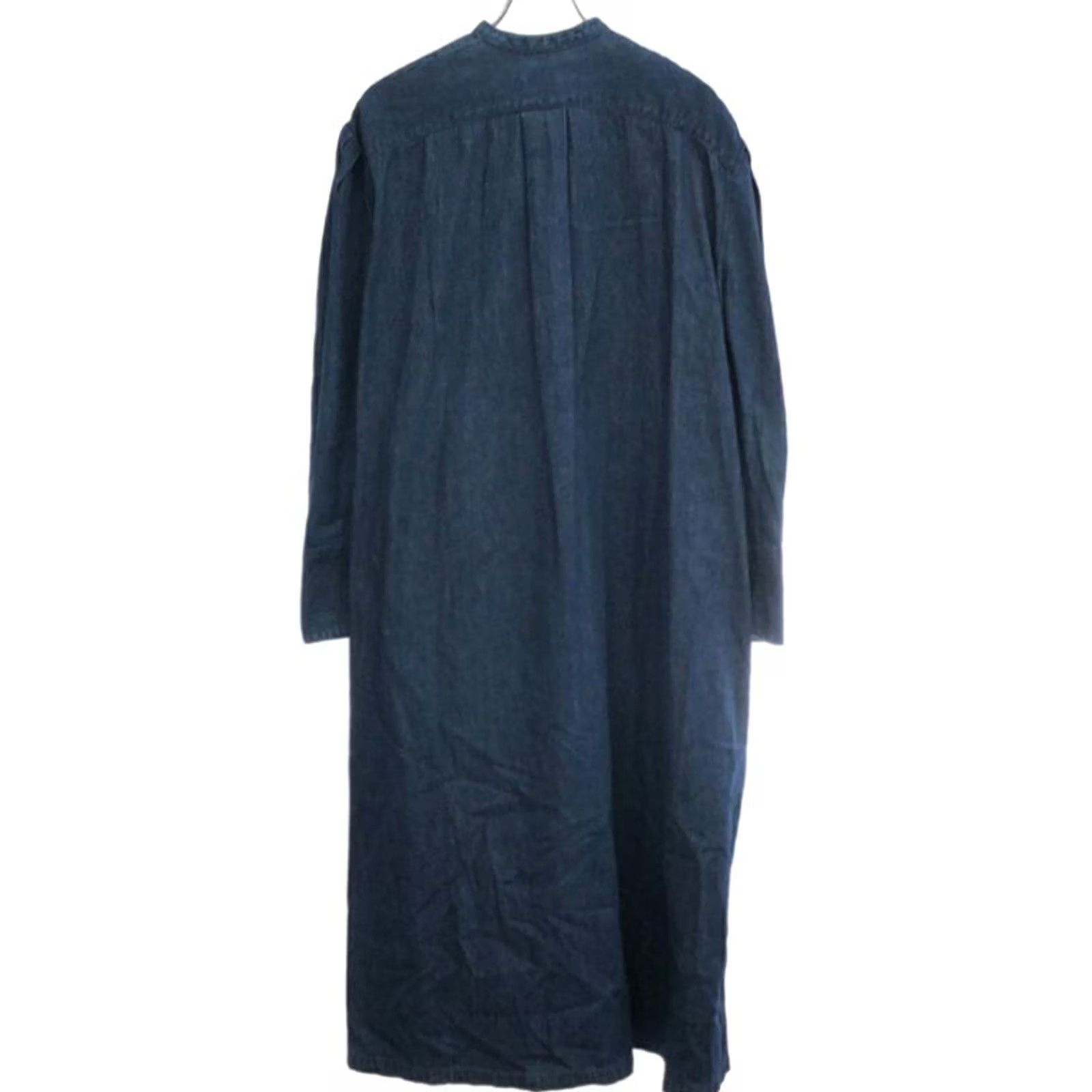Kapital KAPITAL Ladies Band Collar Denim Dress Indigo Blue Size XS Solid Casual USED Size XS / US 0-2 / IT 36-38 - 2 Thumbnail