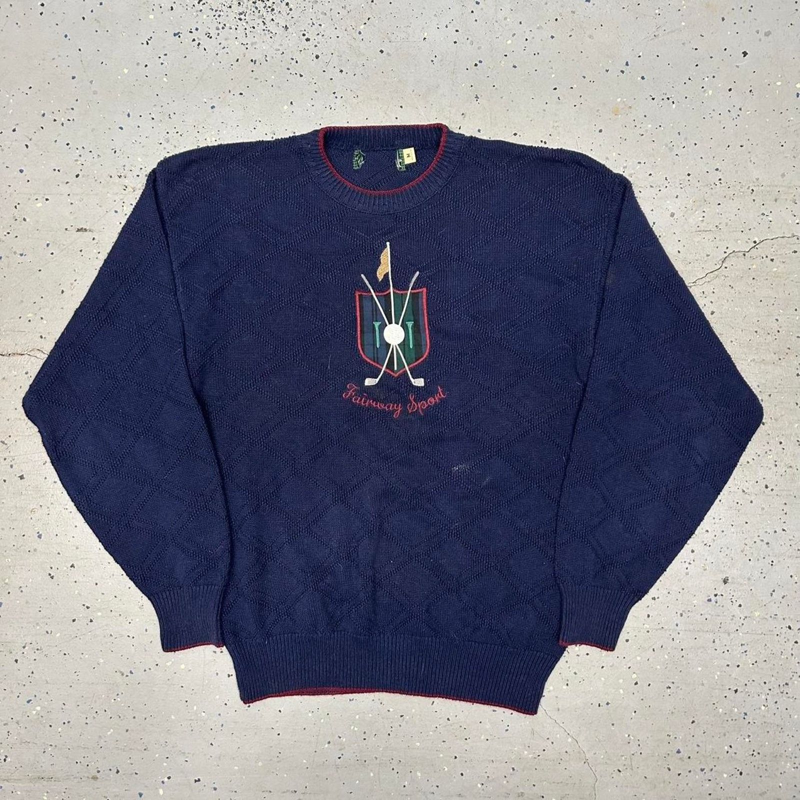 Other Navy blue vintage golf sweater Size US M / EU 48-50 / 2 - 1 Thumbnail