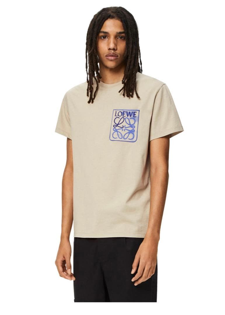 Loewe LOEWE Anagram Fake Pocket T-shirt Stone Grey Size M Size US M / EU 48-50 / 2 - 1 Thumbnail