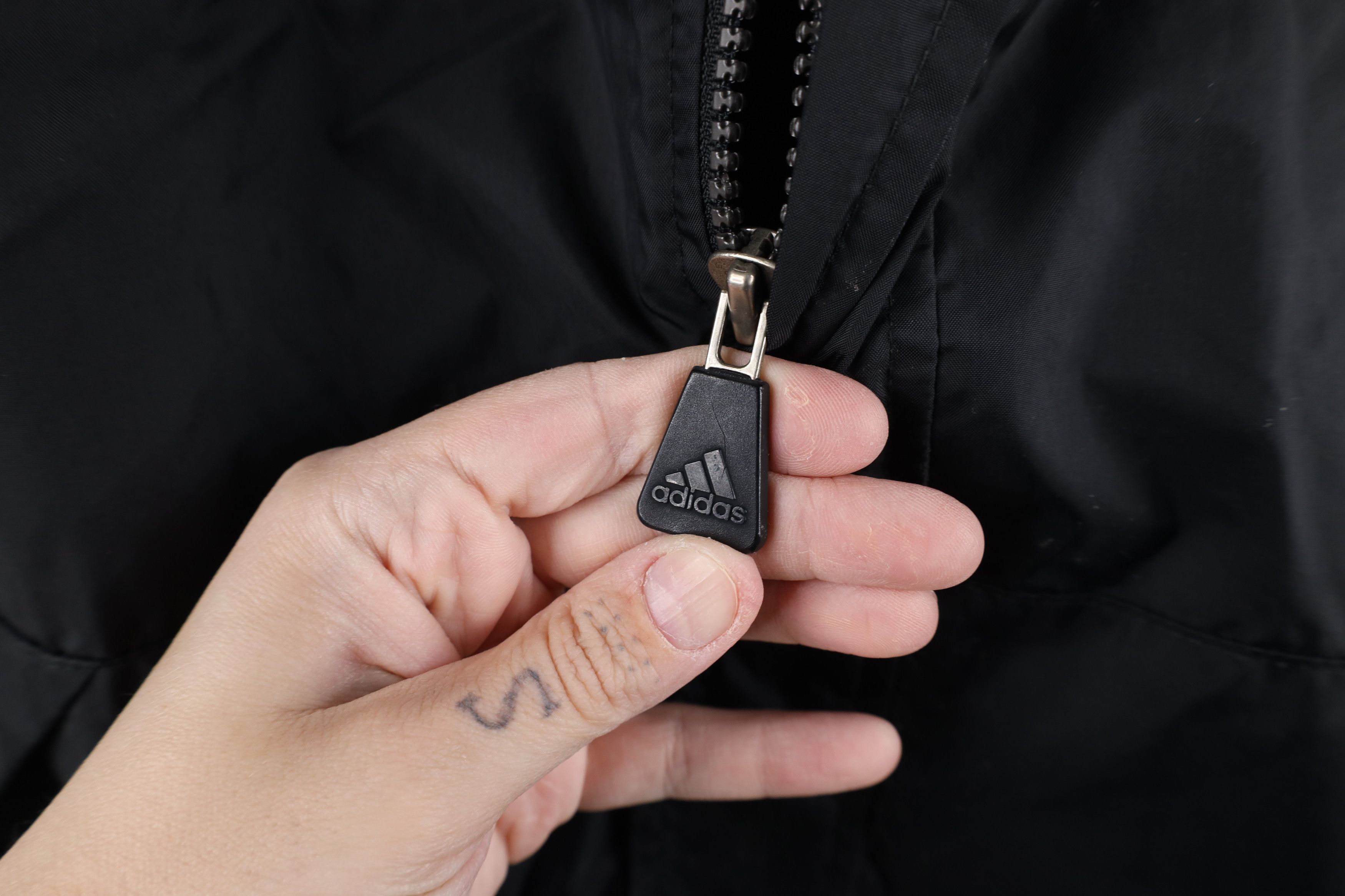 Adidas Vintage 90s Adidas Spell Out Lined Hooded Windbreaker Jacket Size US XL / EU 56 / 4 - 11 Thumbnail