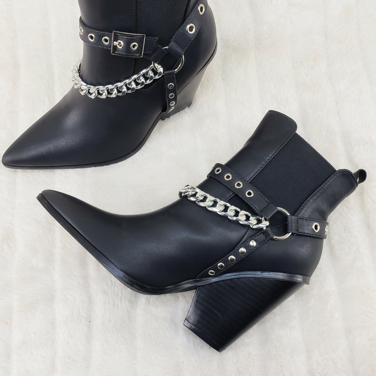 Other Dimitri Western Chain Strap Cowboy / Cowgirl Pull Ankle Boot Size US 11 / IT 41 - 7 Thumbnail