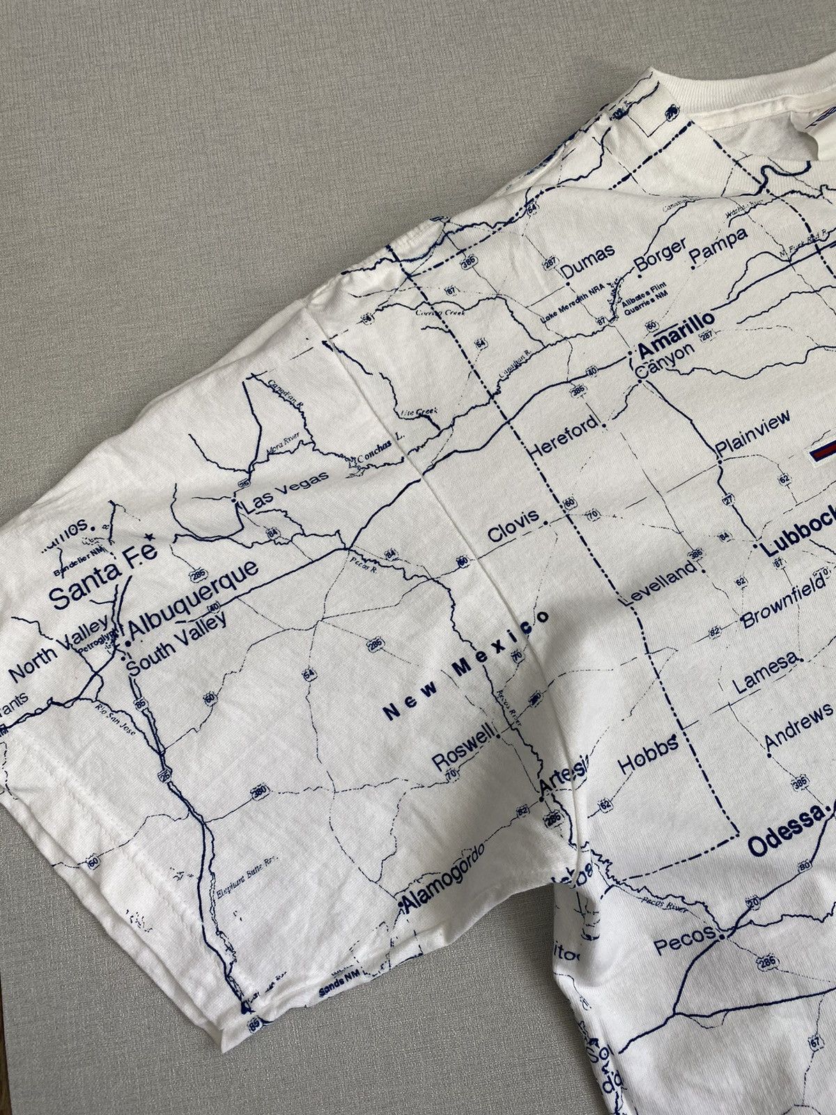Vintage Texas Map All Over Print T Shirt XL 90s Graphic Tee Jays Size US XL / EU 56 / 4 - 3 Thumbnail