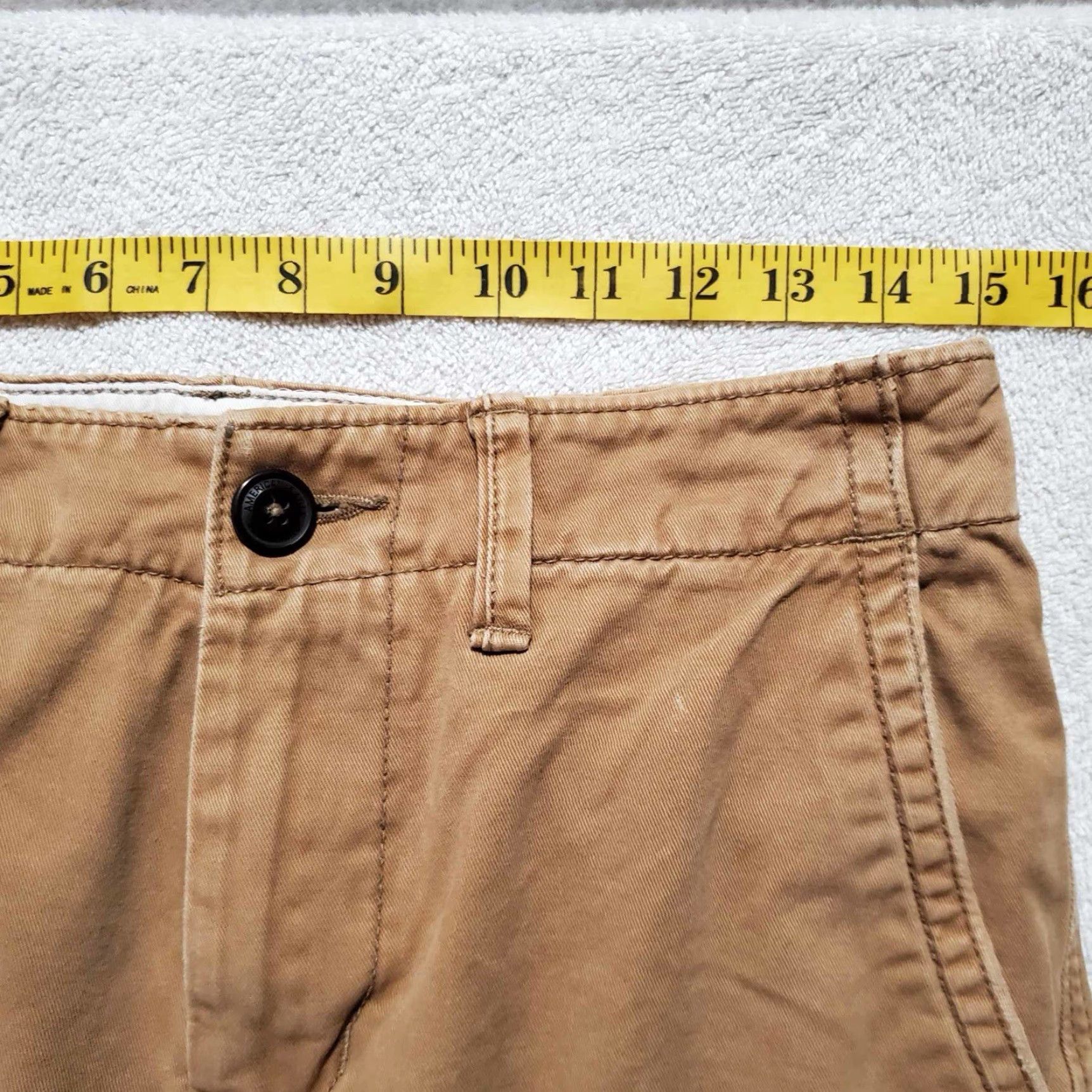 American Eagle Outfitters VINTAGE American Eagle Relaxed Straight Khaki Pants Mens Beige 100% Cotton Regular Size 29 28x30 28x30 Chinos 28 Size US 29 - 4 Thumbnail