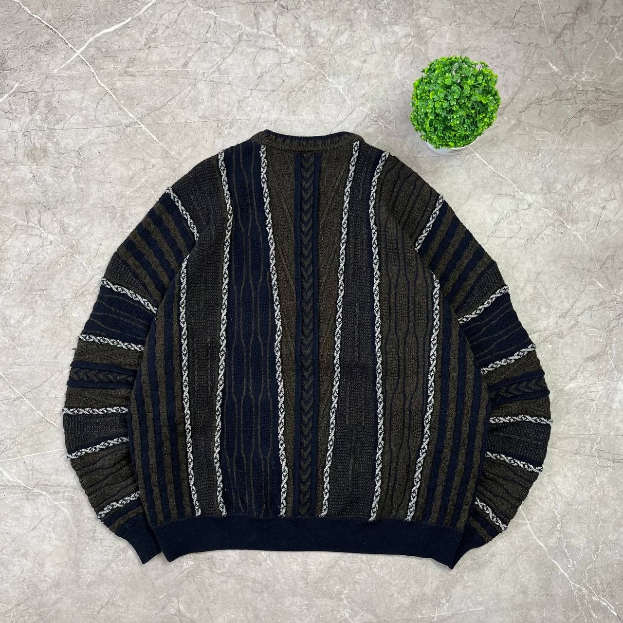 Japanese Brand Wool Knit Sweater 3D Multicolor Coogi Style Mens Size 58 Size US XL / EU 56 / 4 - 7 Thumbnail