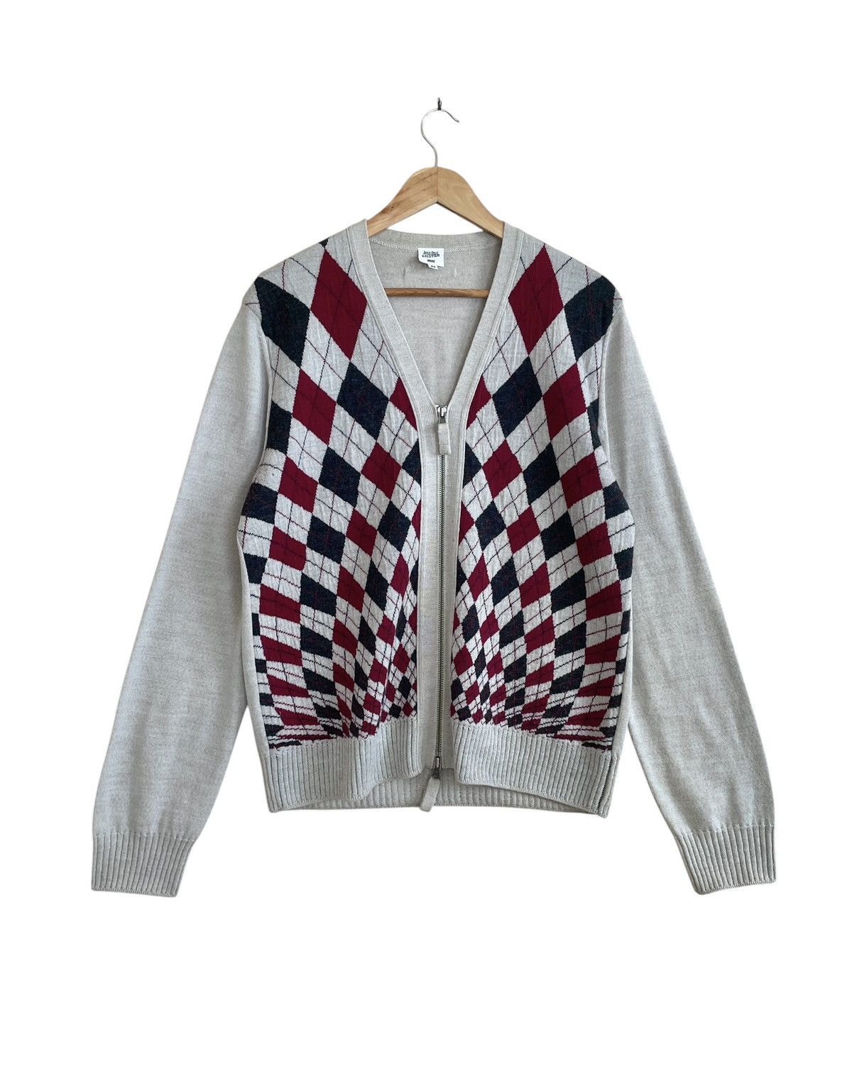 Jean Paul Gaultier Vintage Jean Paul Gaultier Argyle Wool Knit Blouson 2000s Size US M / EU 48-50 / 2 - 1 Thumbnail