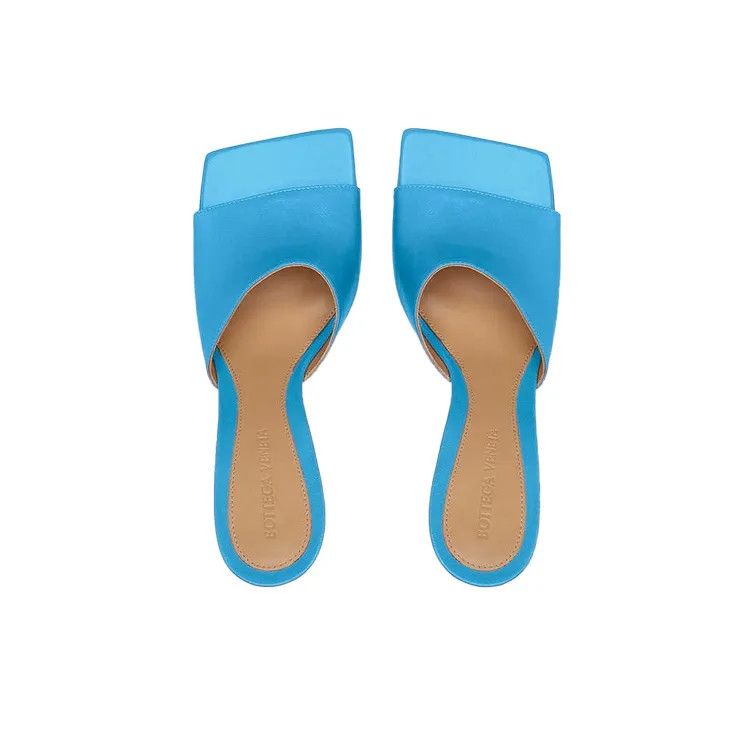 Bottega Veneta o1n1vont0924 Stretch Mules in Sky Blue Size US 5.5 / IT 35.5 - 4 Thumbnail