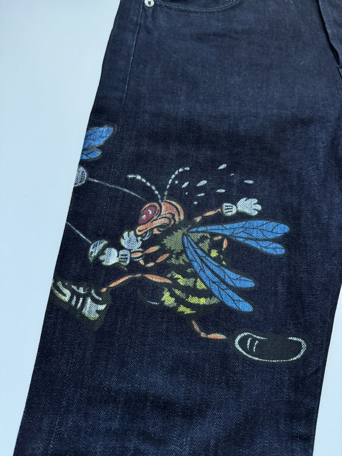 Adidas × Yohji Yamamoto Fighting Bee Side Stripe Denim Size US 30 / EU 46 - 4 Thumbnail