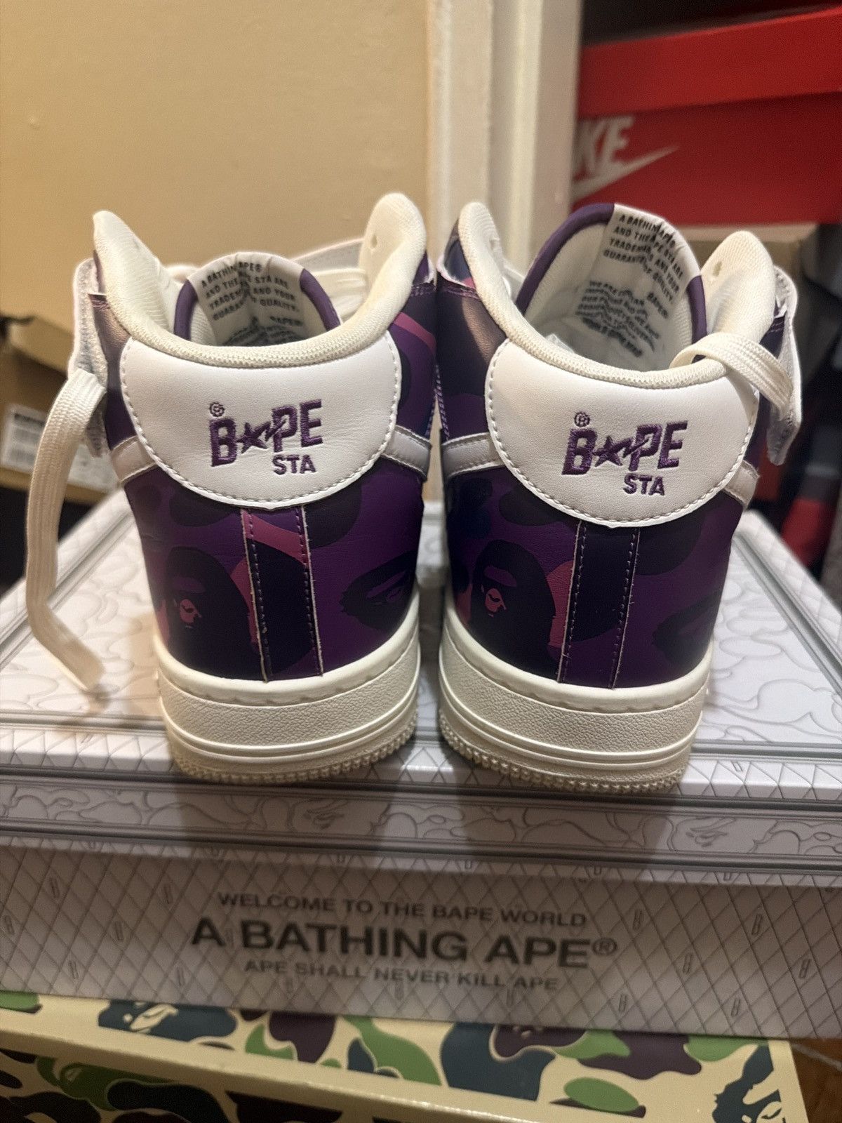 Bape Bape purple camo bapesta Size US 11 / EU 44 - 4 Thumbnail