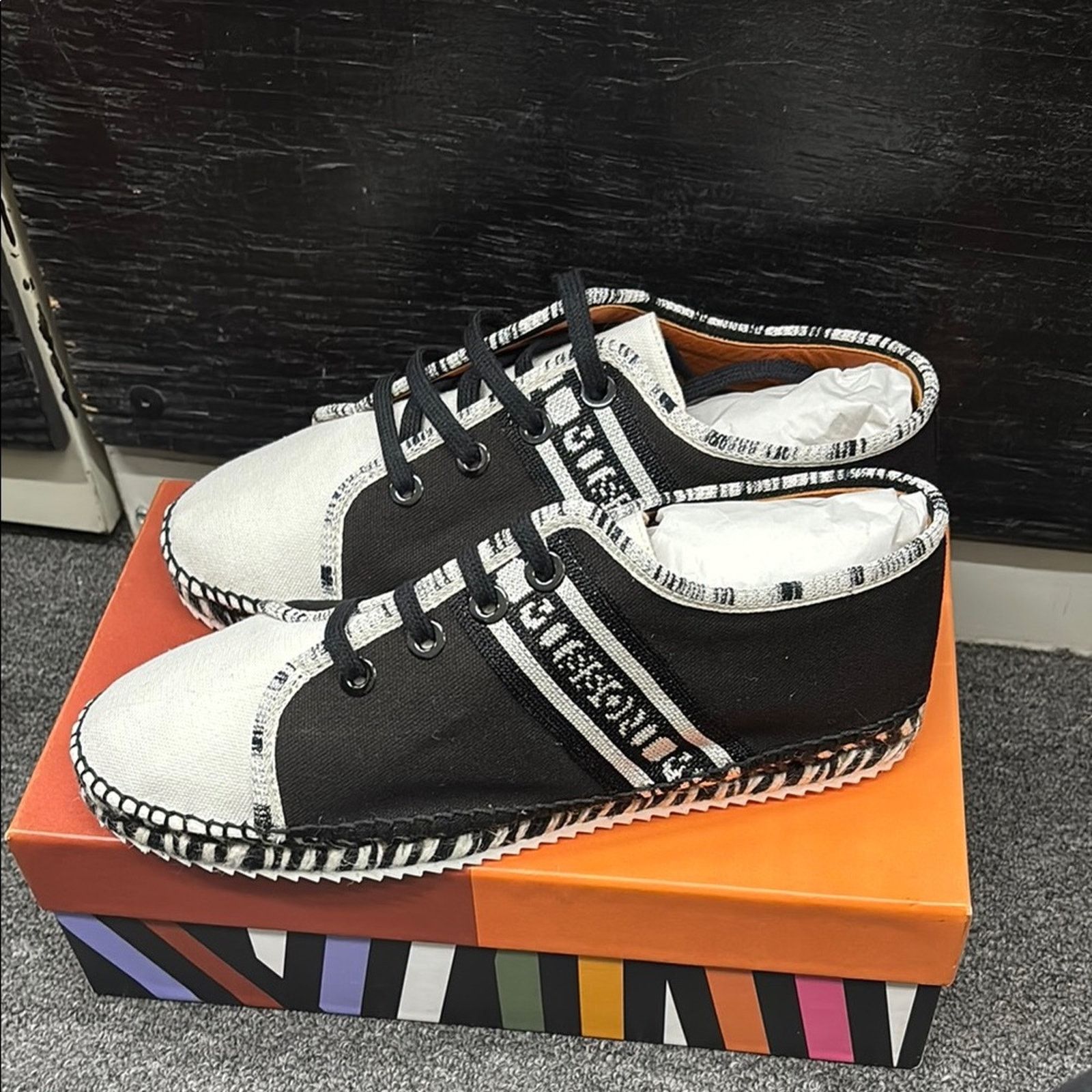 Missoni NWT Missoni Men's Black White Sneaker Shoes Size 41 US 11 Size US 11 / EU 44 - 4 Thumbnail