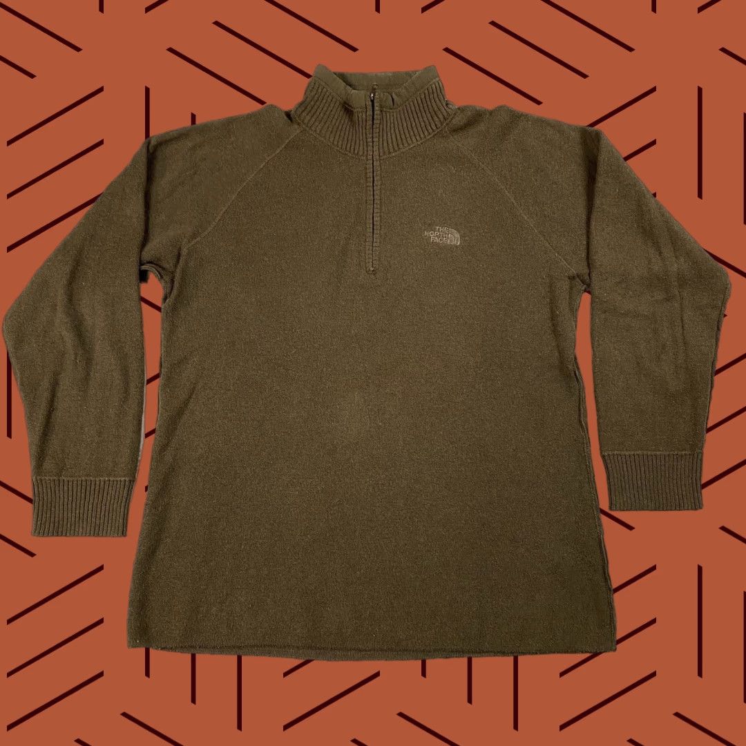 The North Face THE NORTH FACE Pullover Sweater 1/4 Zip Long Sleeve Regular Fit Mens Large Brown Outdoor Size US L / EU 52-54 / 3 - 1 Thumbnail