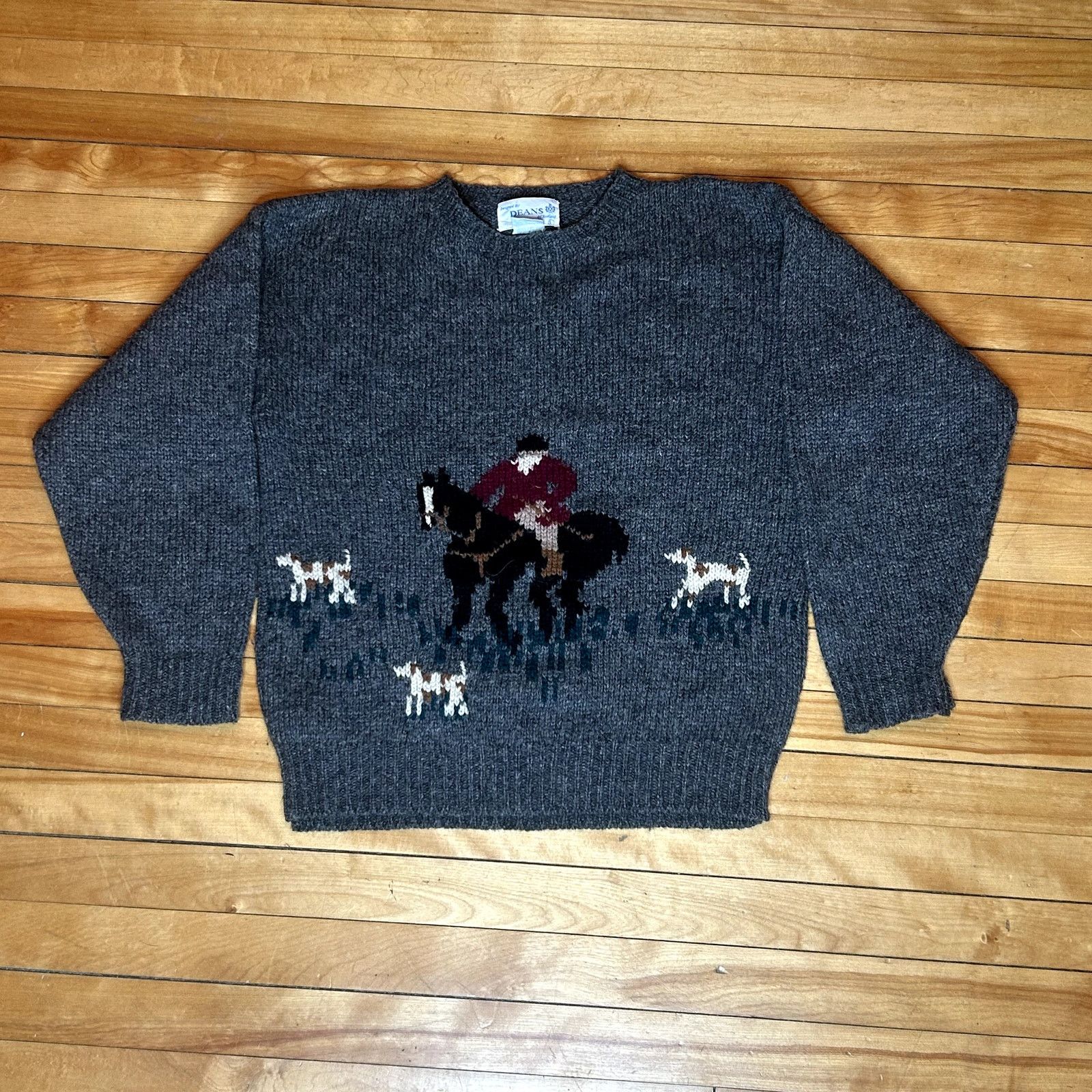 Vintage Deans Of Scotland Grey Shetland Wool Crewneck Large Size US L / EU 52-54 / 3 - 1 Thumbnail