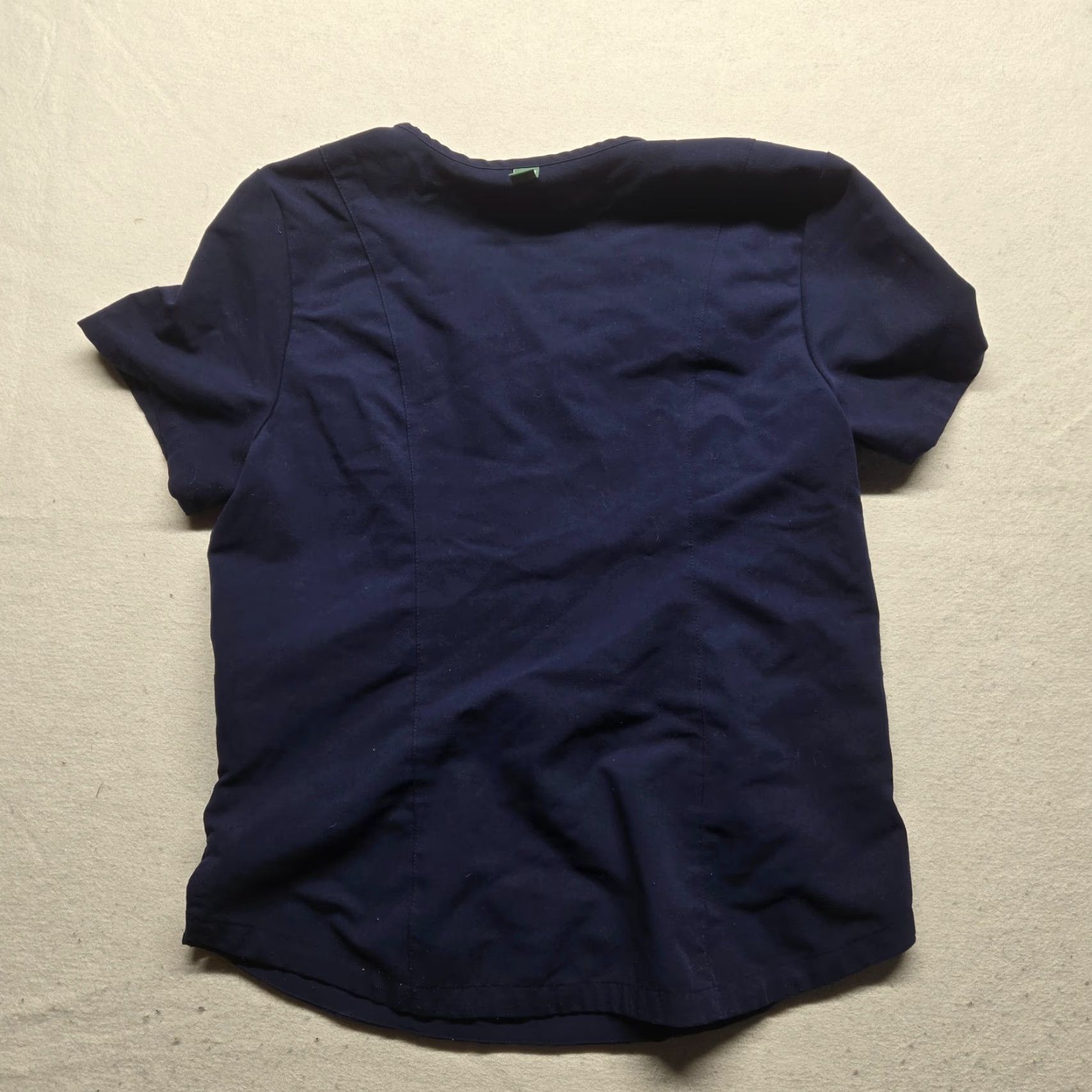 Vintage Mediclo Shirt Women L Blue Short Sleeve V Neck Pockets Adult Size L / US 10 / IT 46 - 7 Thumbnail