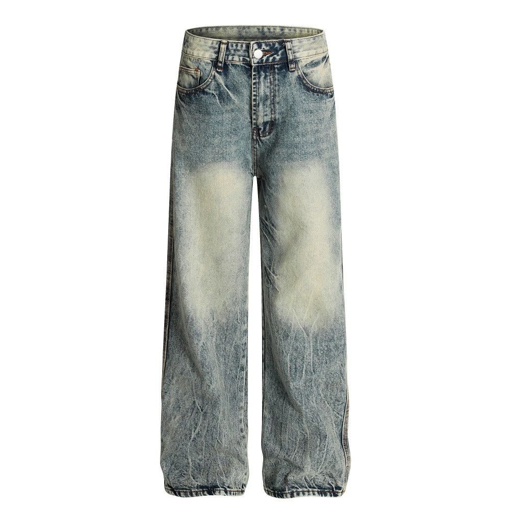 Vintage Men's vintage American style distressed tie-dye washed jeans Size US 34 / EU 50 - 1 Thumbnail