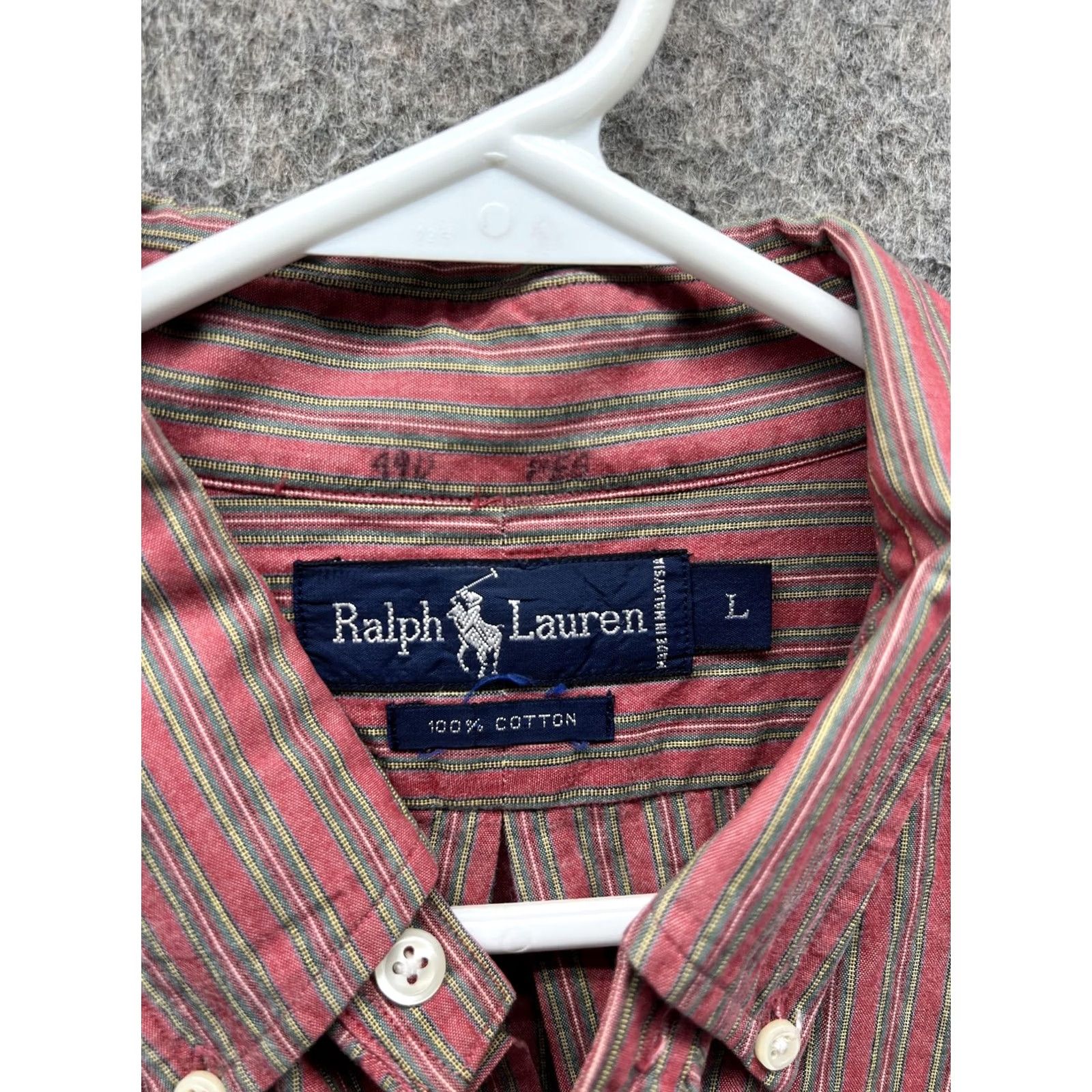 Ralph Lauren Ralph Lauren Shirt Mens Large Red Stripe Long Sleeve Button Front Casual Woven Size US L / EU 52-54 / 3 - 5 Thumbnail