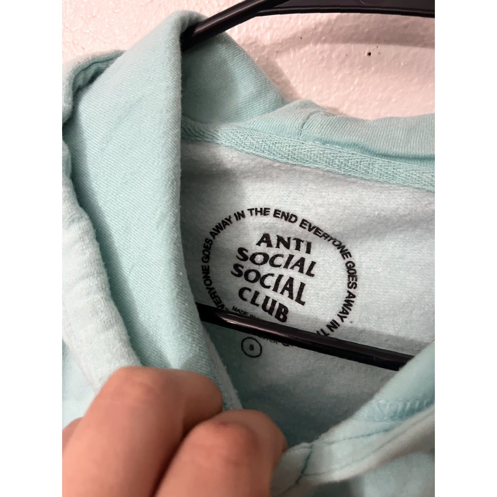 Anti Social Social Club Anti Social Social Club ASSC Hoodie Mint Green Pink Size S I See Right Through Size US S / EU 44-46 / 1 - 4 Thumbnail