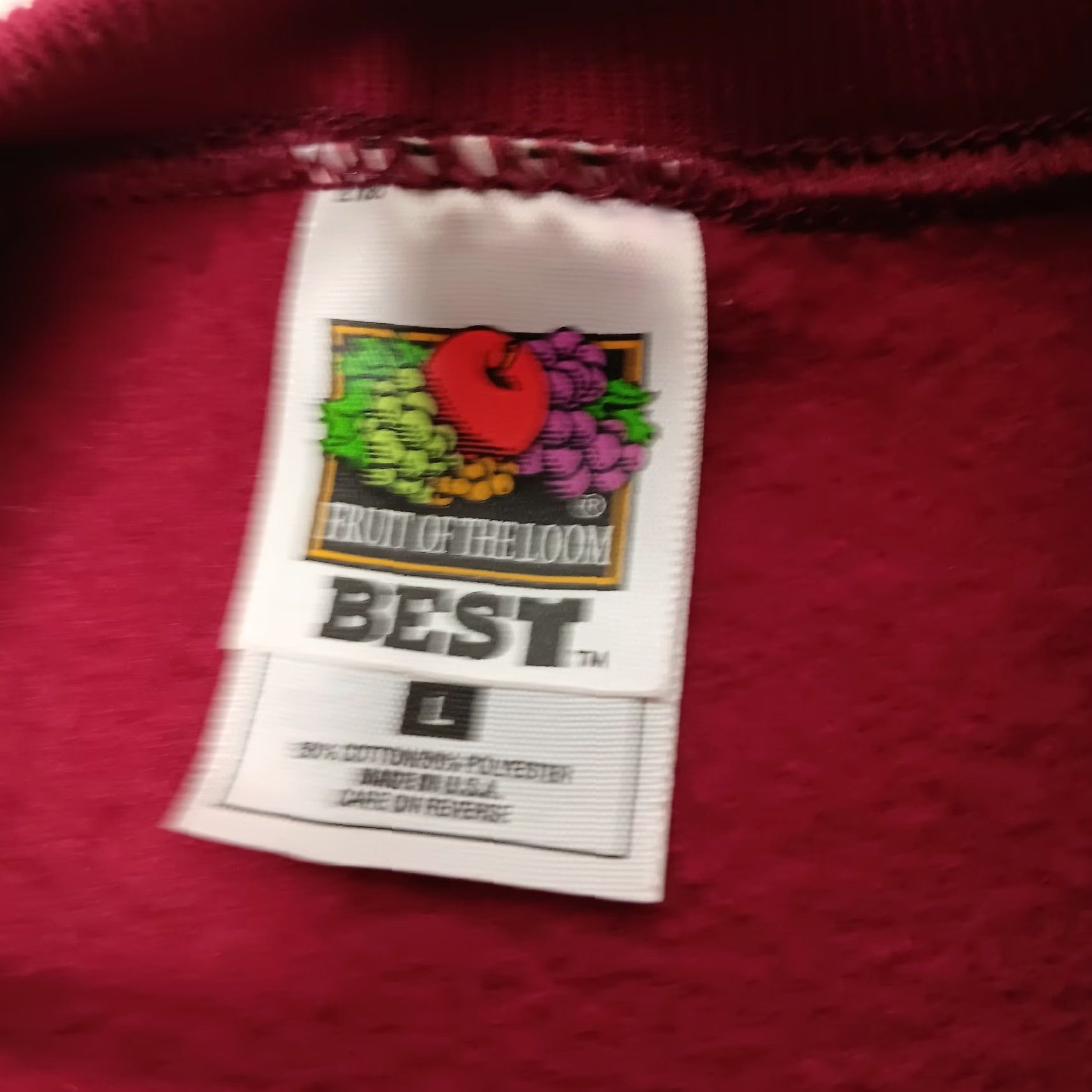 Fruit Of The Loom VINTAGE Fruit of the Loom Best Sweatshirt Maroon Crew Zing Graphic Bjorn Shogren Art Large Men L Graphic Print Art Size US L / EU 52-54 / 3 - 6 Thumbnail